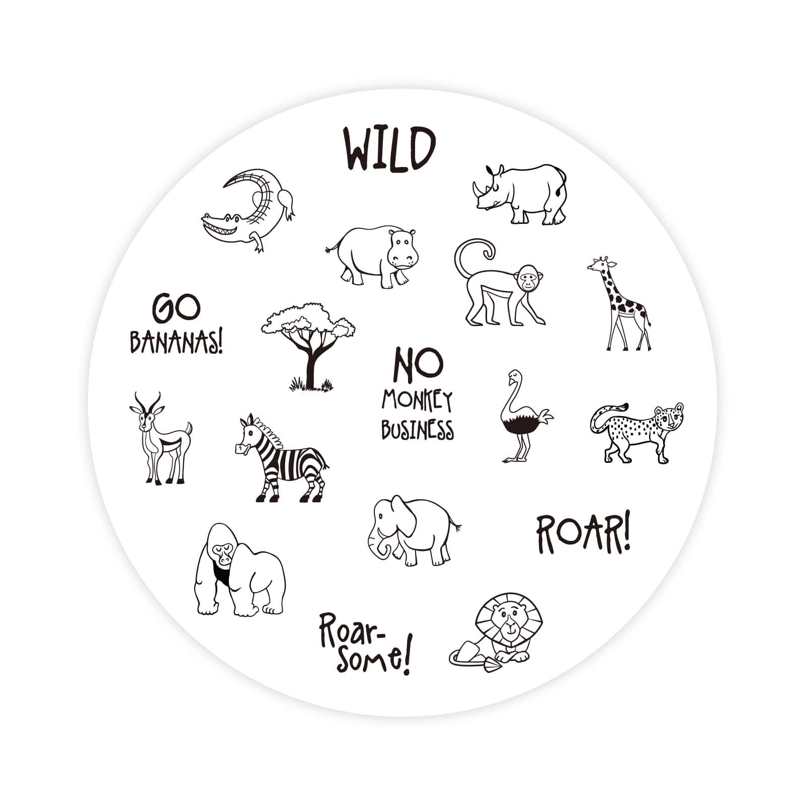 6 Pack: Safari Jar of Wood Stamps by Recollections™