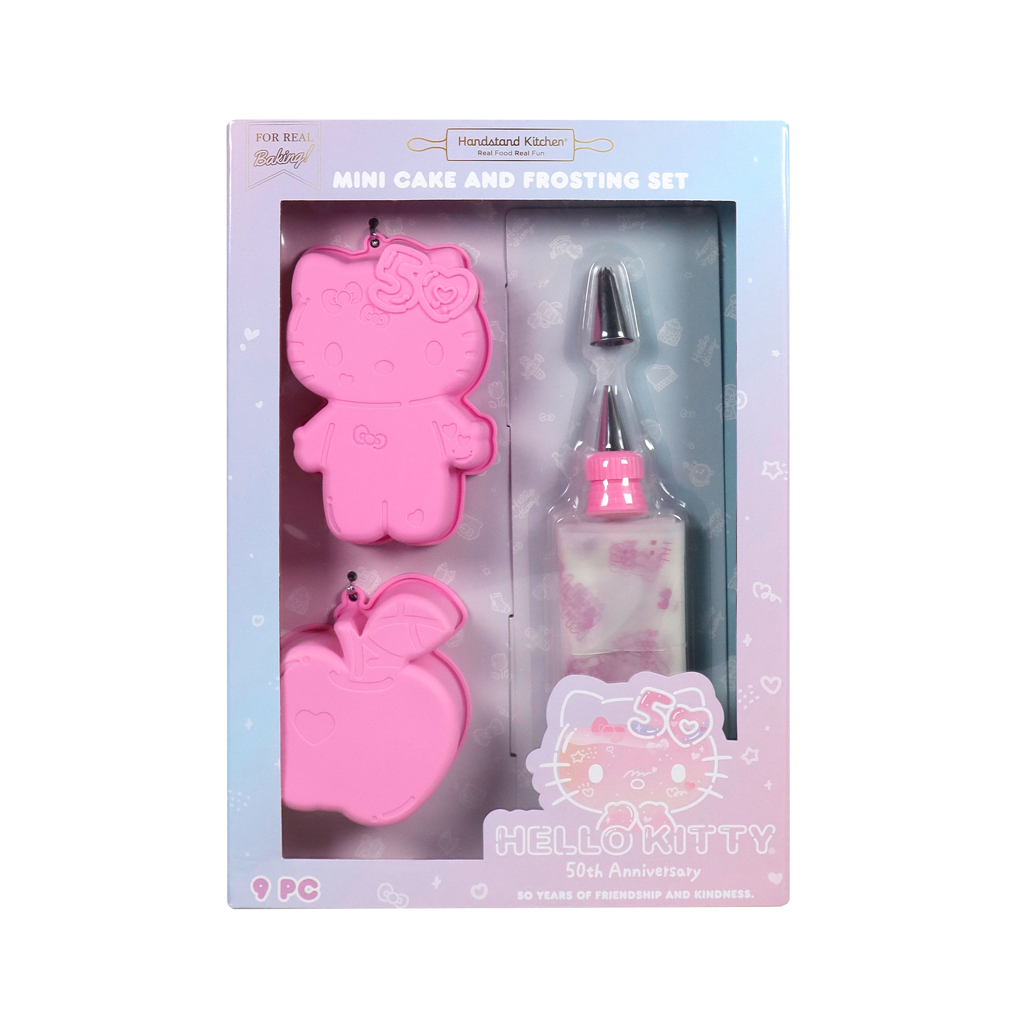 Handstand Kitchen Hello Kitty&#xAE; 50th Anniversary Mini Cake &#x26; Frosting Set