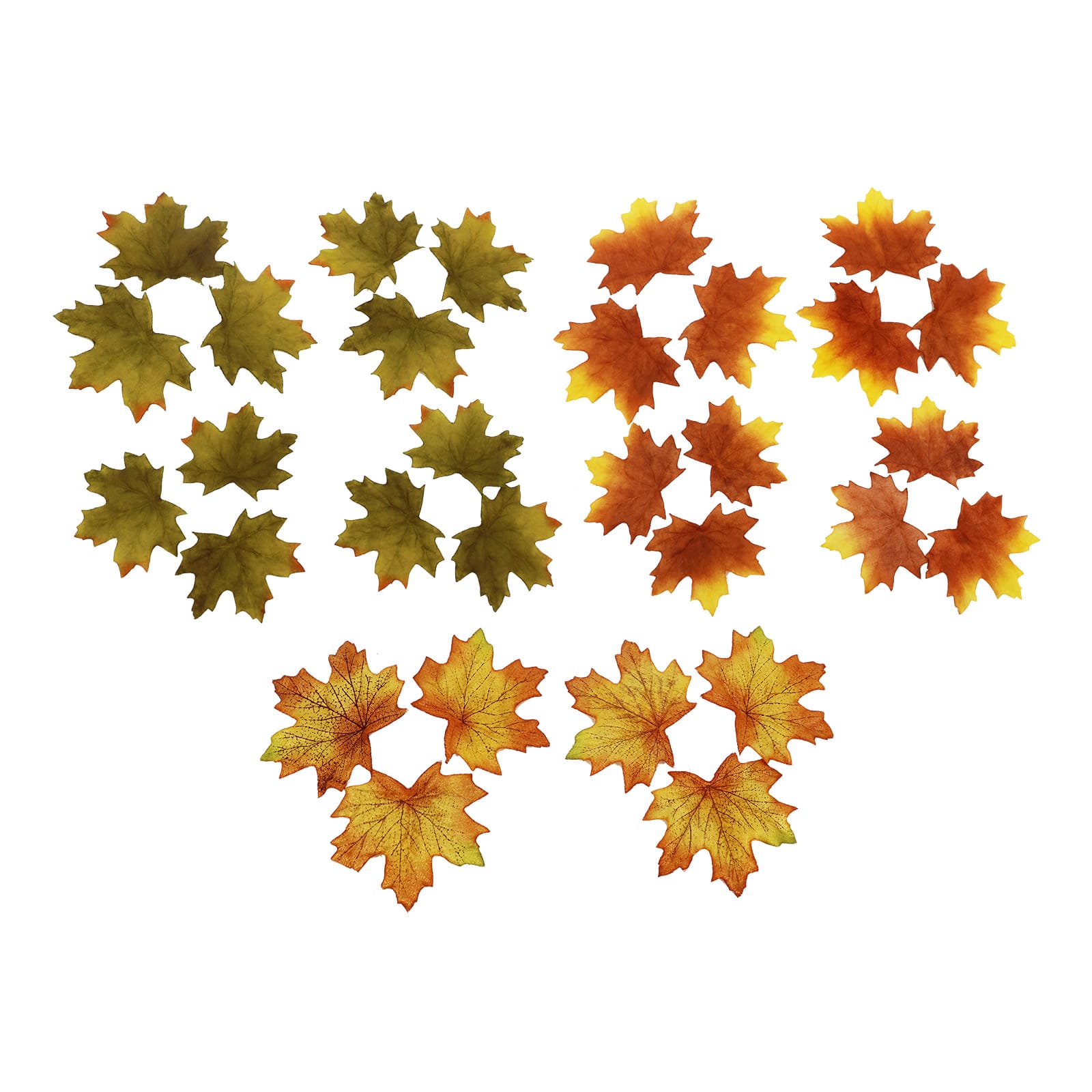 Shimmery Yellow, Orange &#x26; Green Maple Leaf Decorative Components, 30ct. by Ashland&#xAE;