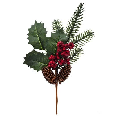 Mixed Pine, Berry, Holly & Pinecone Pick by Ashland® | Michaels