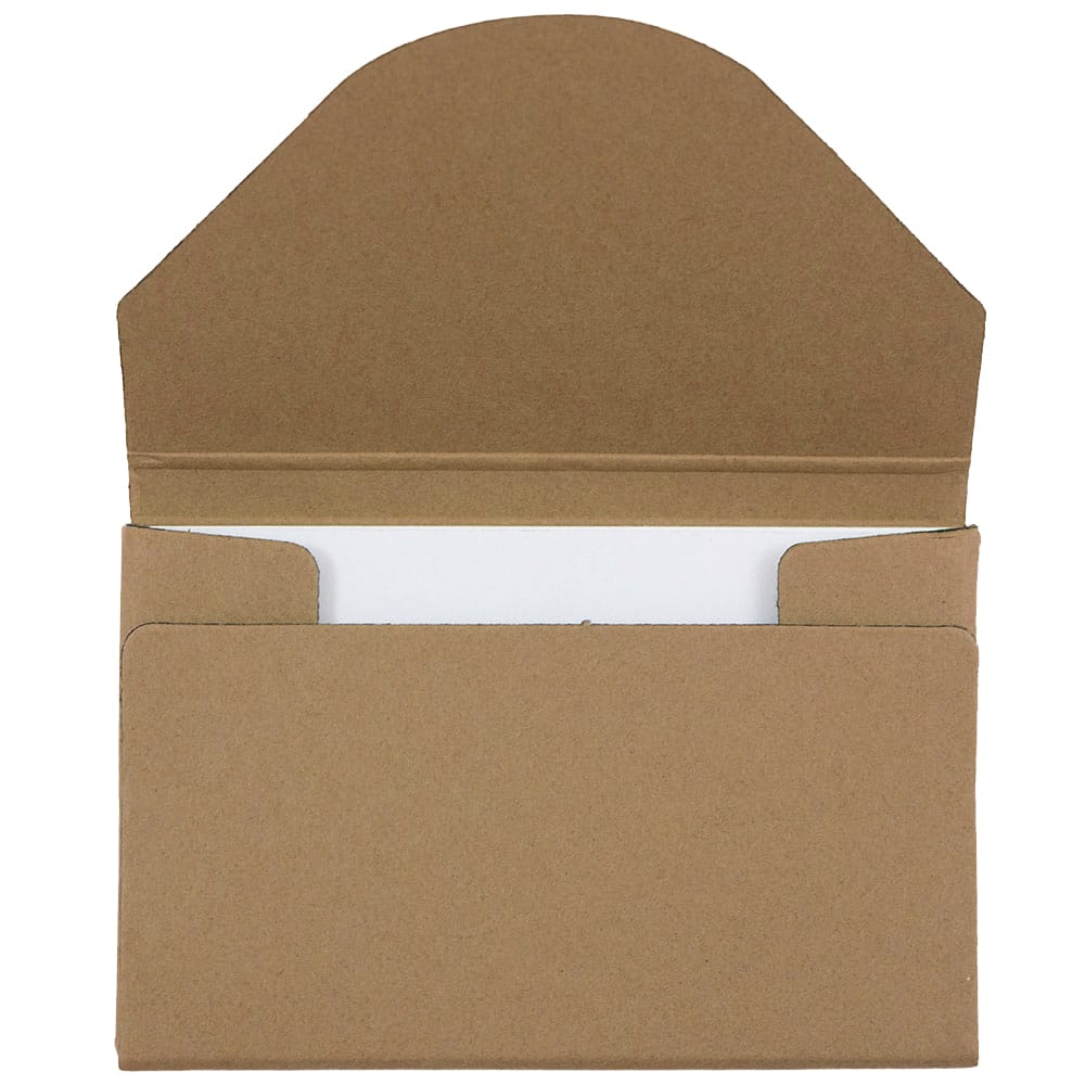JAM Paper Kraft Ecoboard Business Card Case with Round Flap