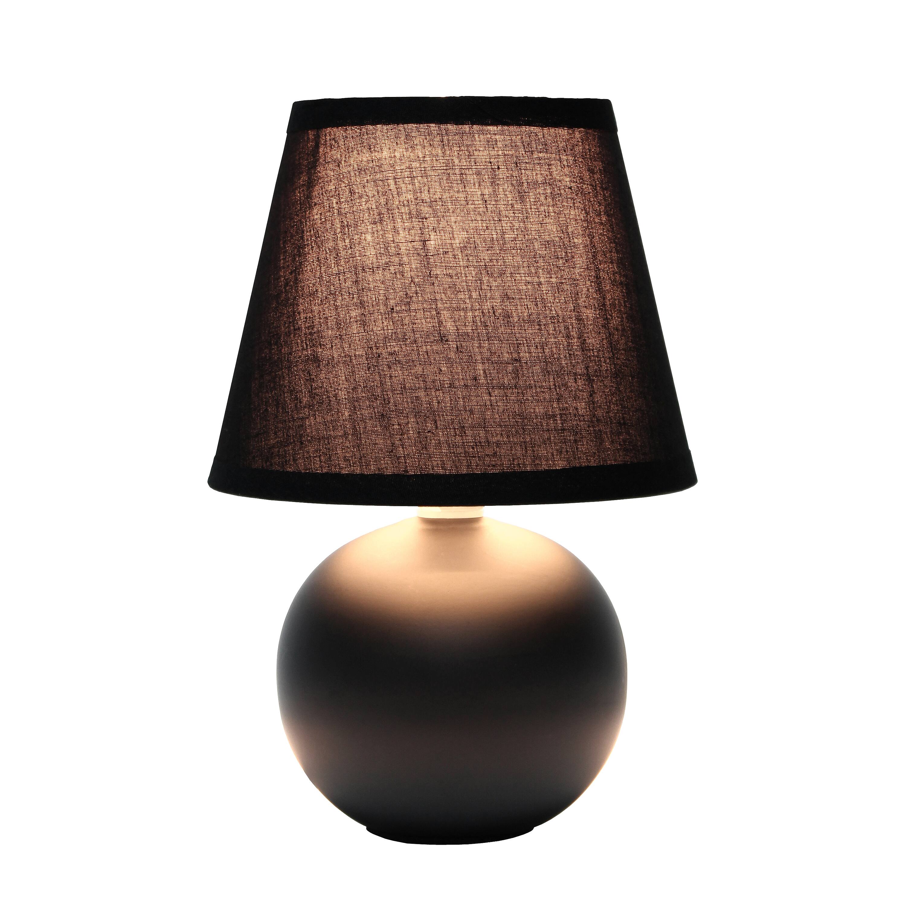 Simple Designs Mini Ceramic Globe Table Lamp