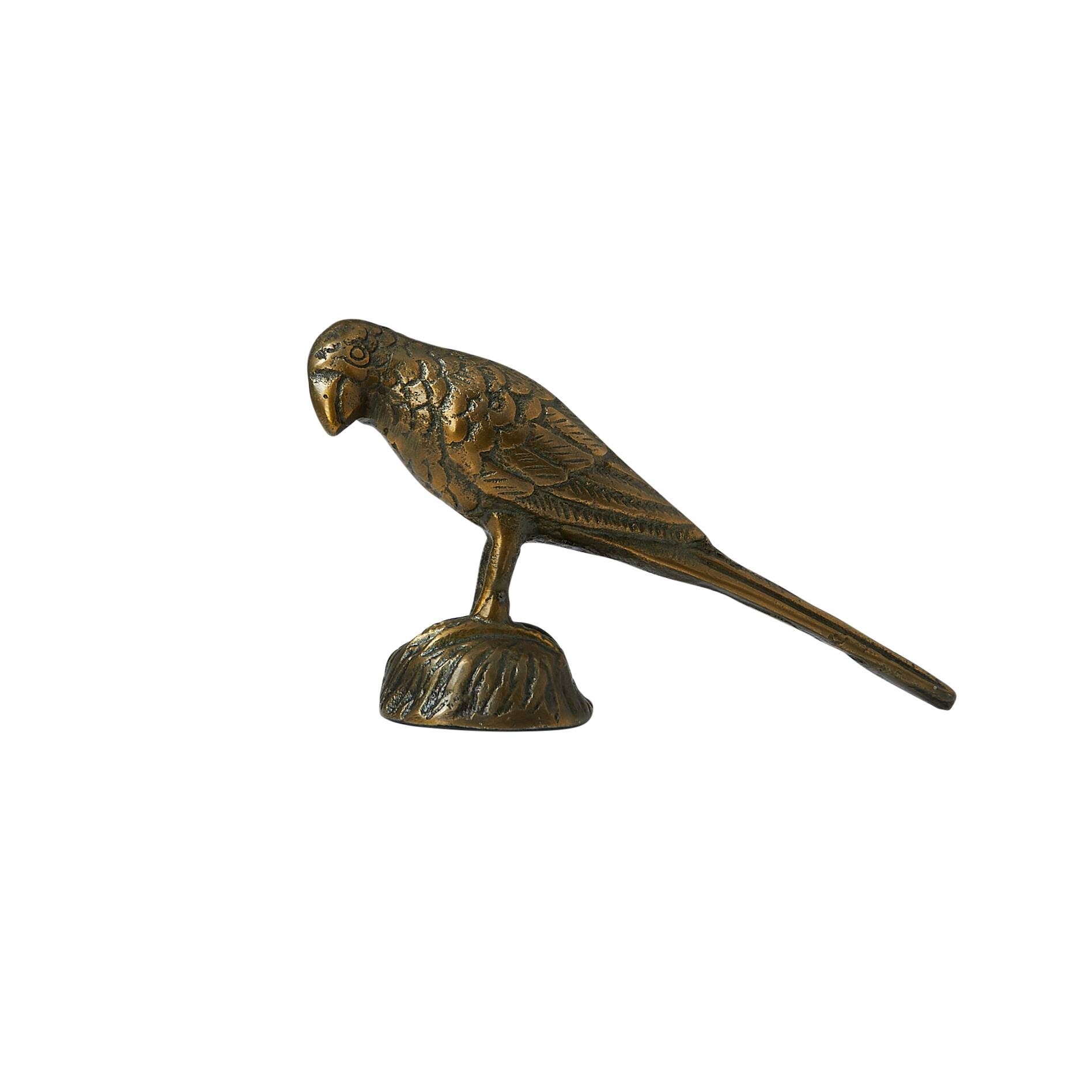 Hello Honey® 7.5" Antique Gold Embossed Bird Decoration