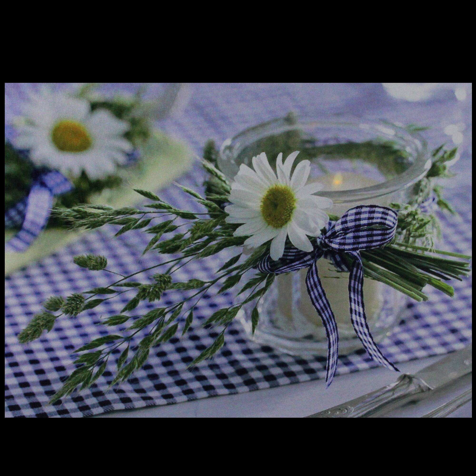 LED Flickering Daisy Tea Light Candle Canvas Wall Art