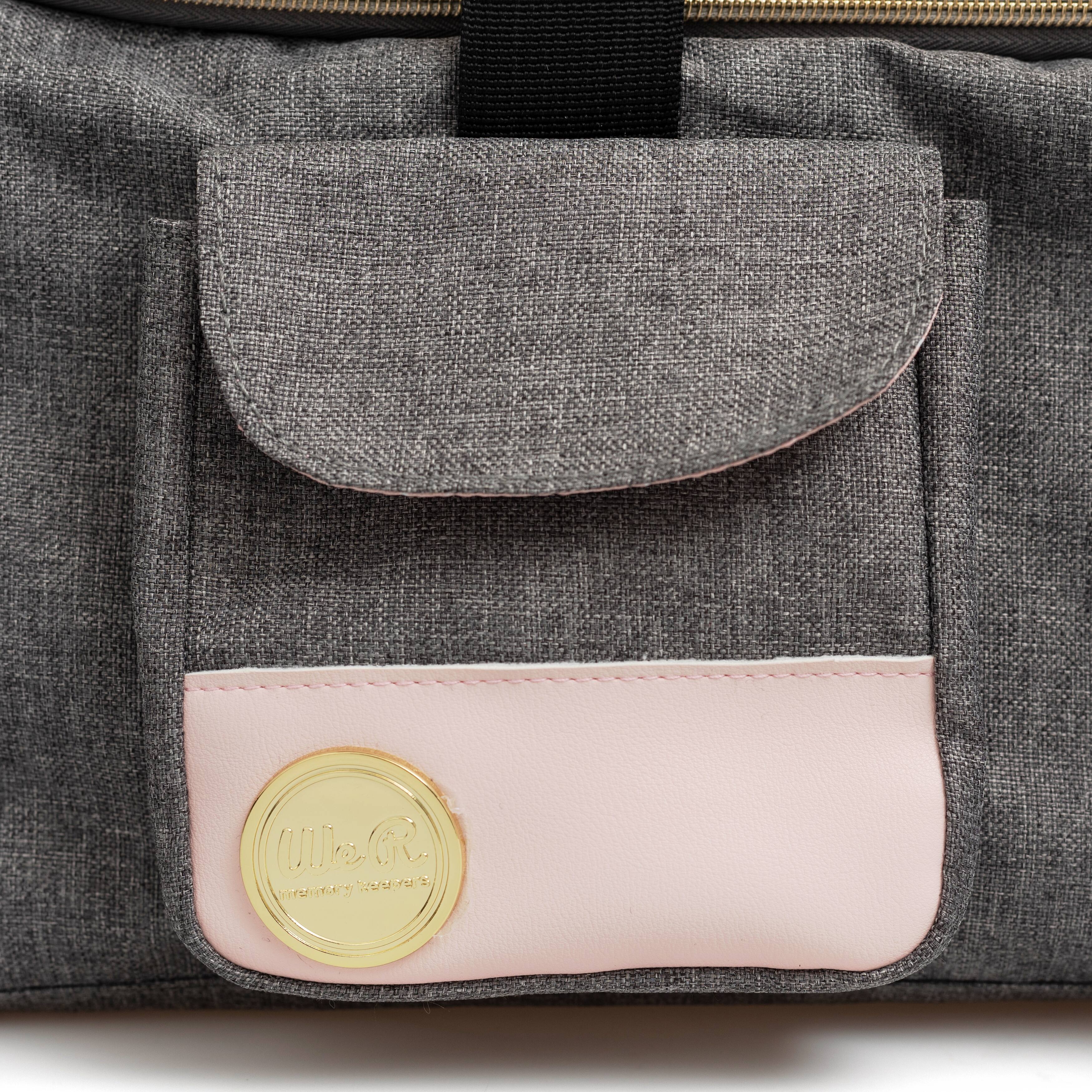 We R Memory Keepers® Pink & Gray Crafter's Machine Tote