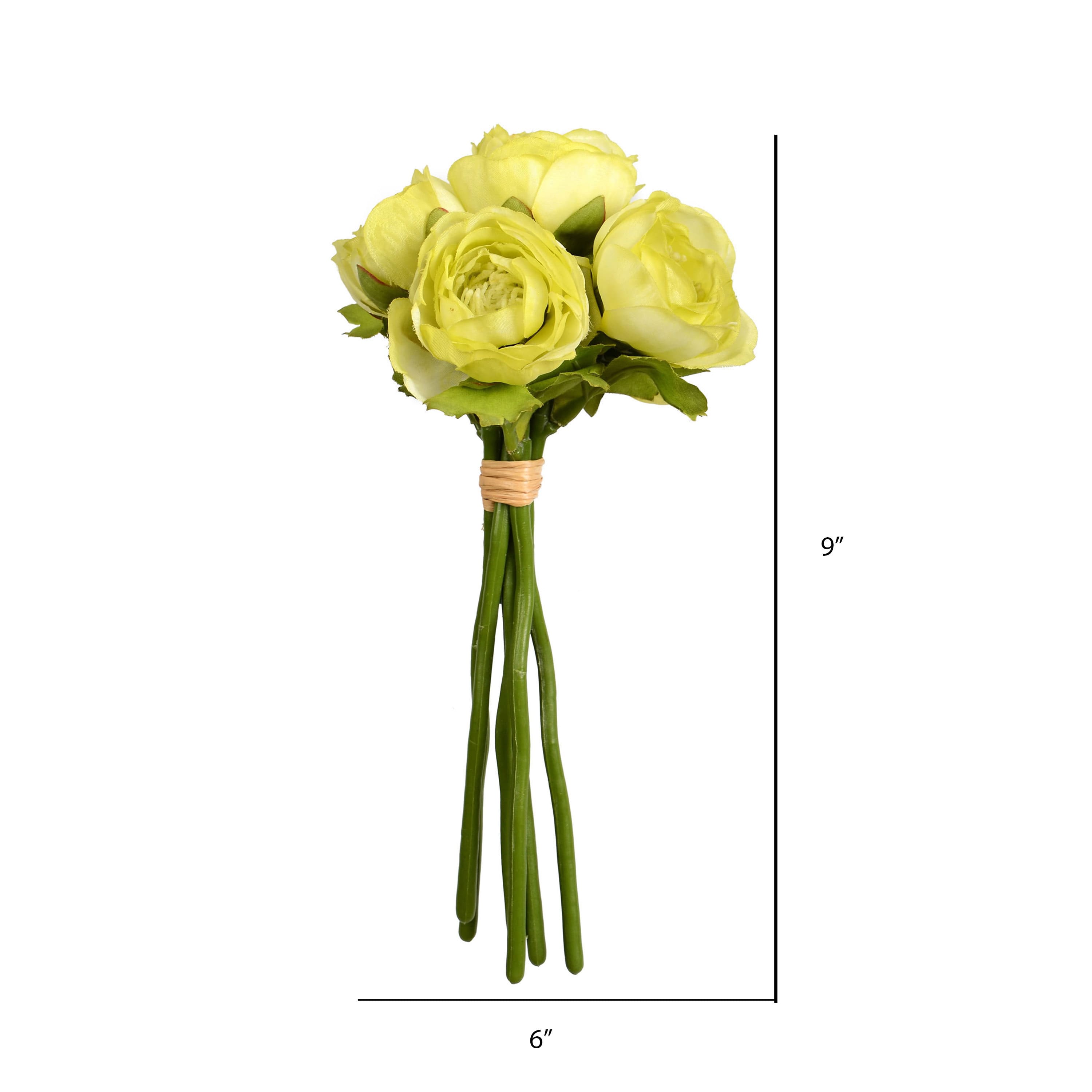 Mini Spring Green Ranunculus Artificial Bundle