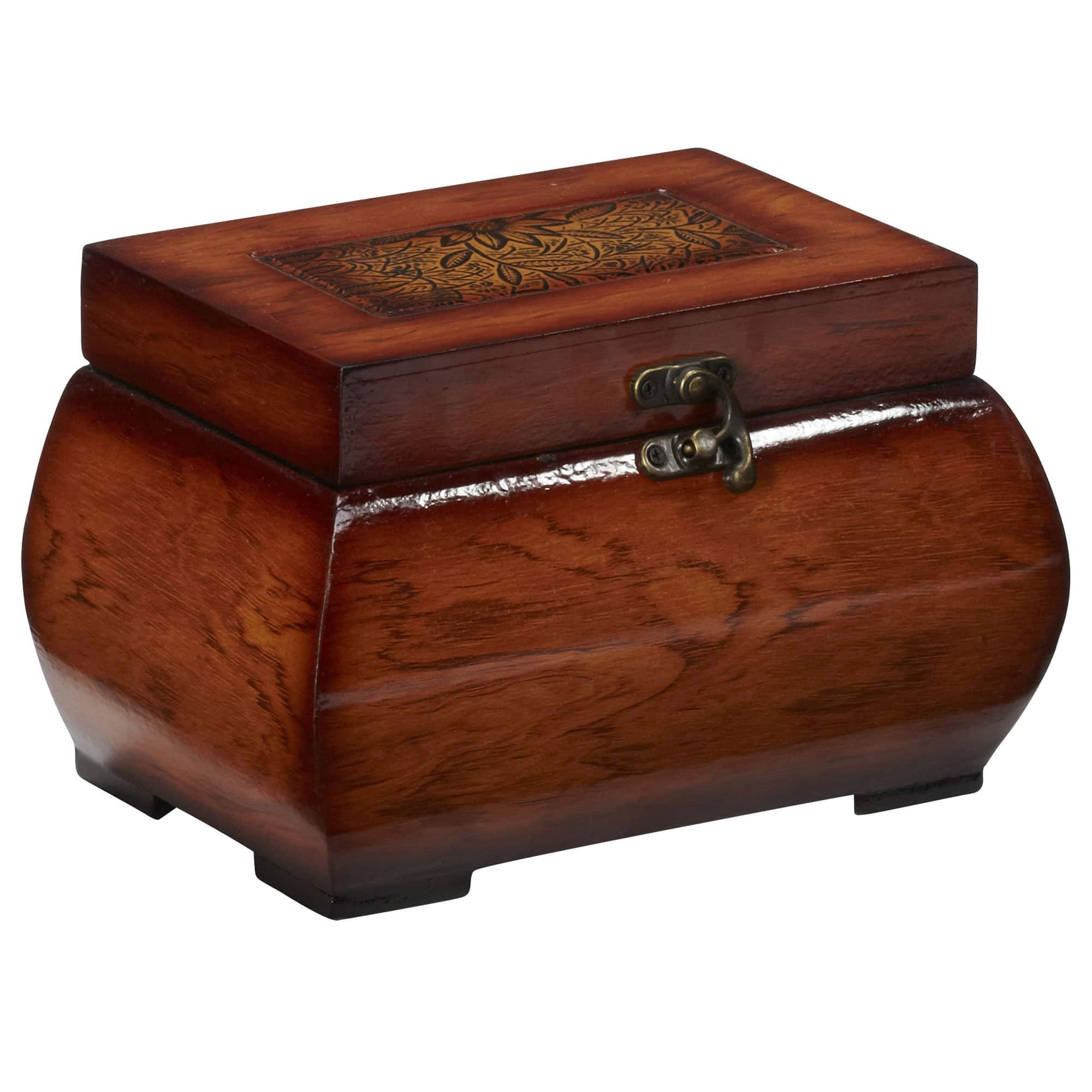 Brown Decorative Lacquered Wood Chests Set