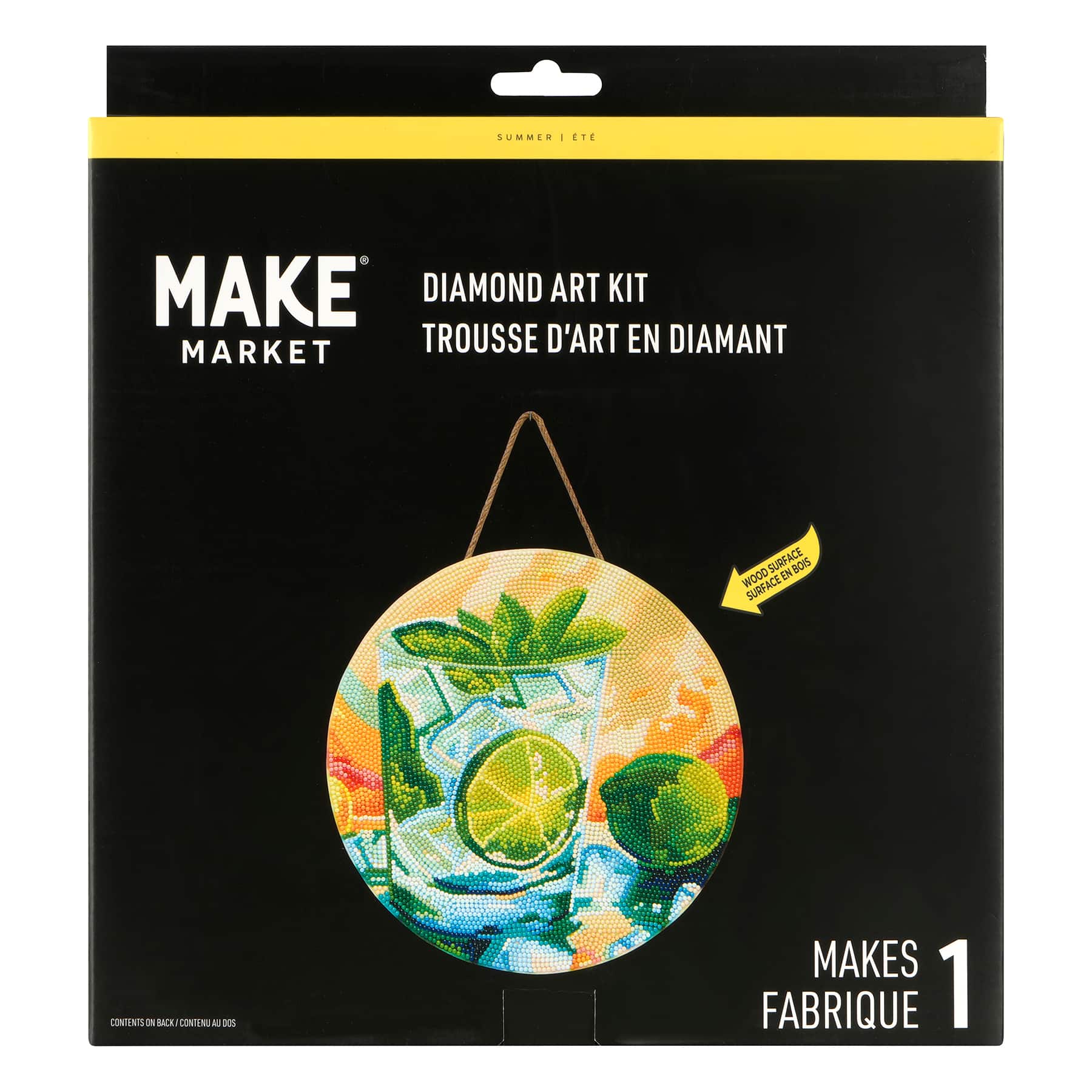Mojito Wood Plaque Diamond Art Kit by Make Market&#xAE;