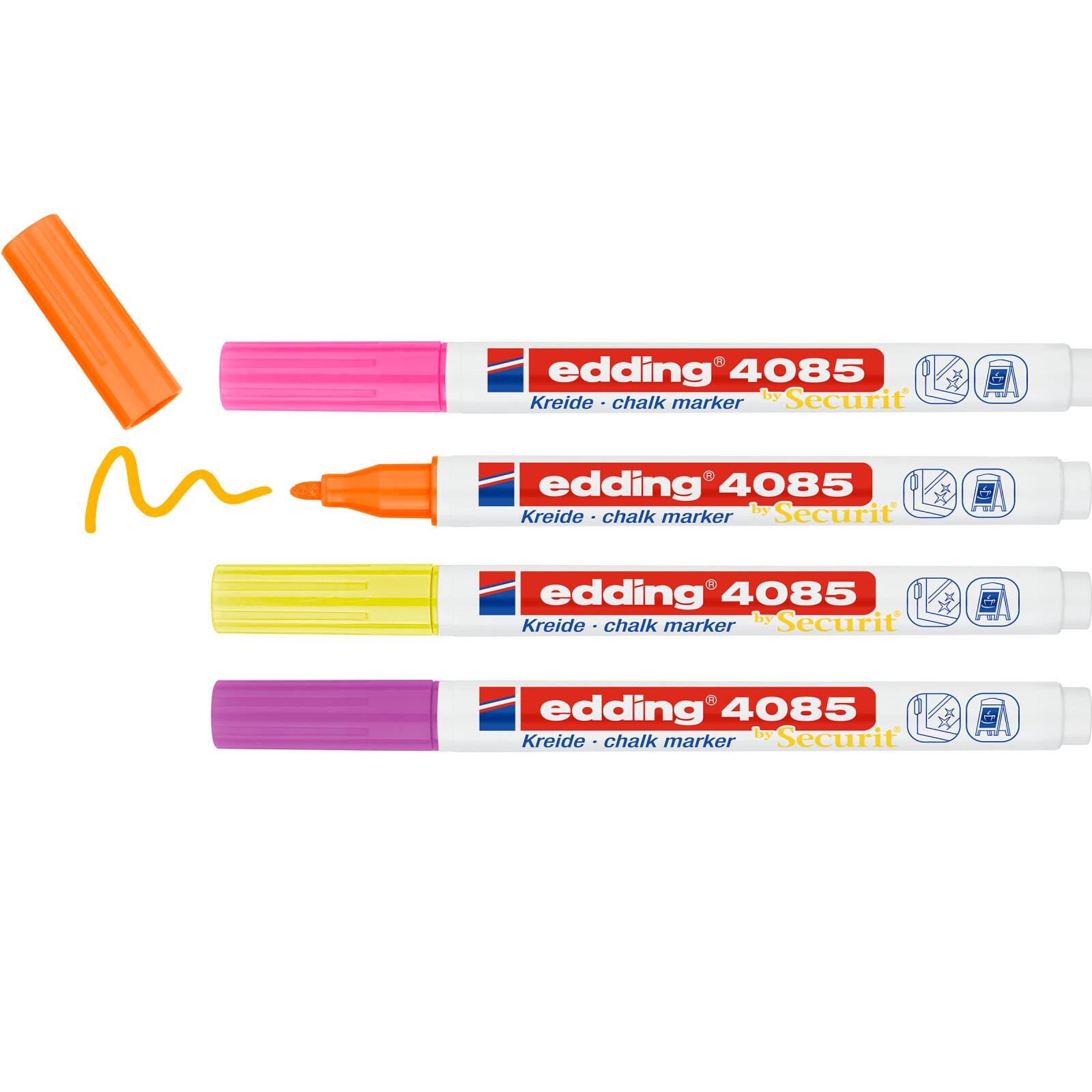 edding® by Securit® Neon 4 Color 4085 Chalk Marker Set