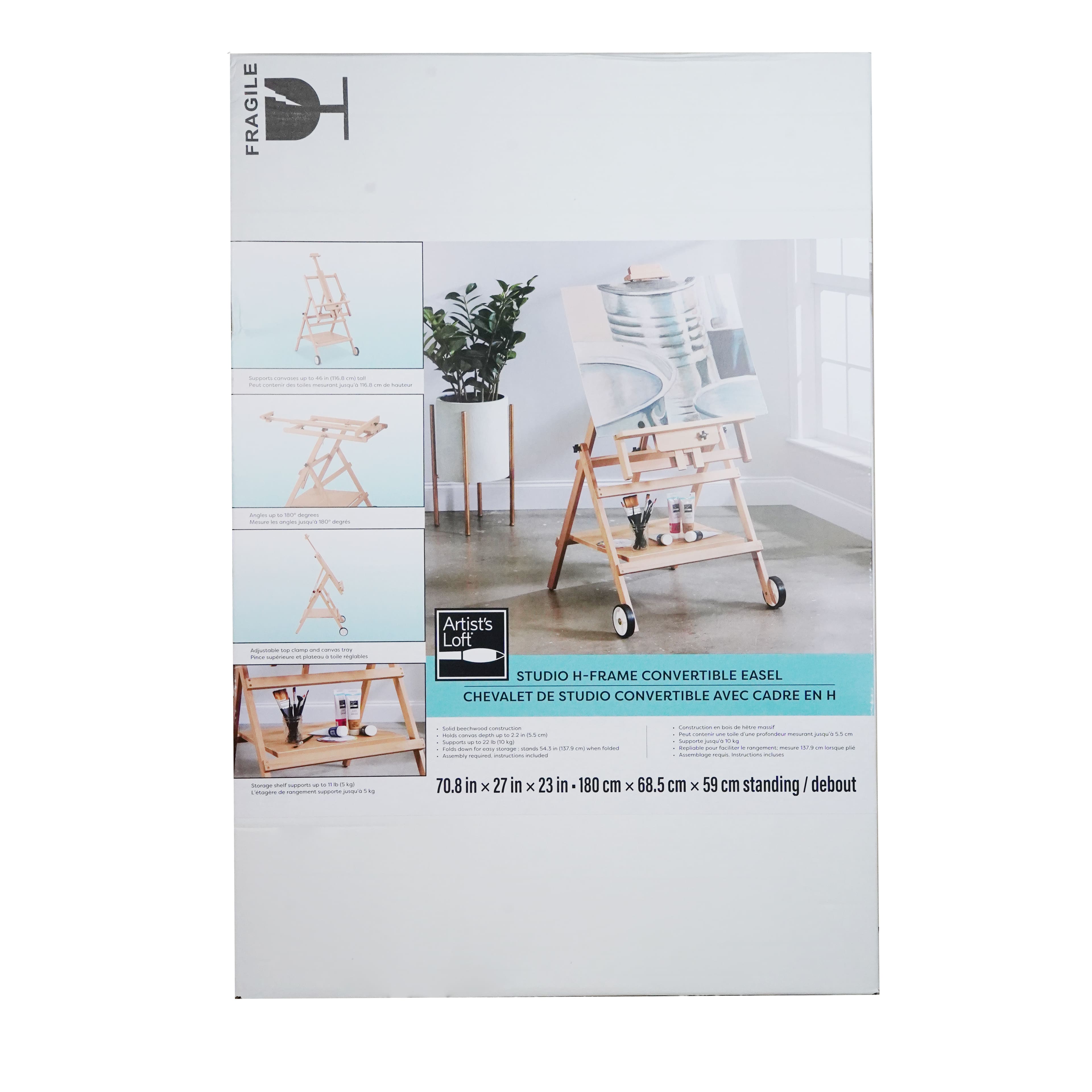 70.75" Studio H-Frame Convertible Easel by Artist's Loft®