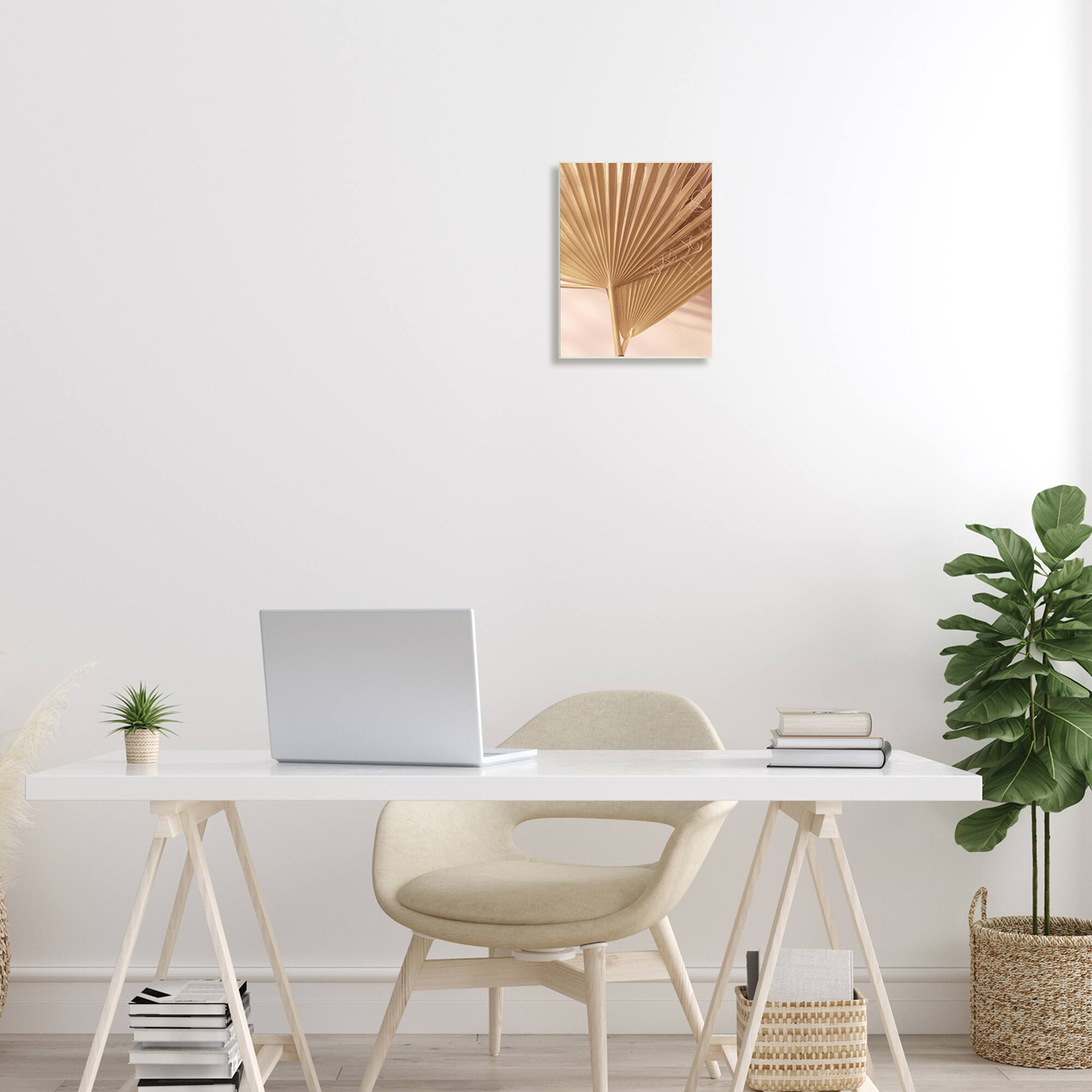 Stupell Industries Two Palm Fronds Sun Bleached Photography Tropical Plants Wall Plaque