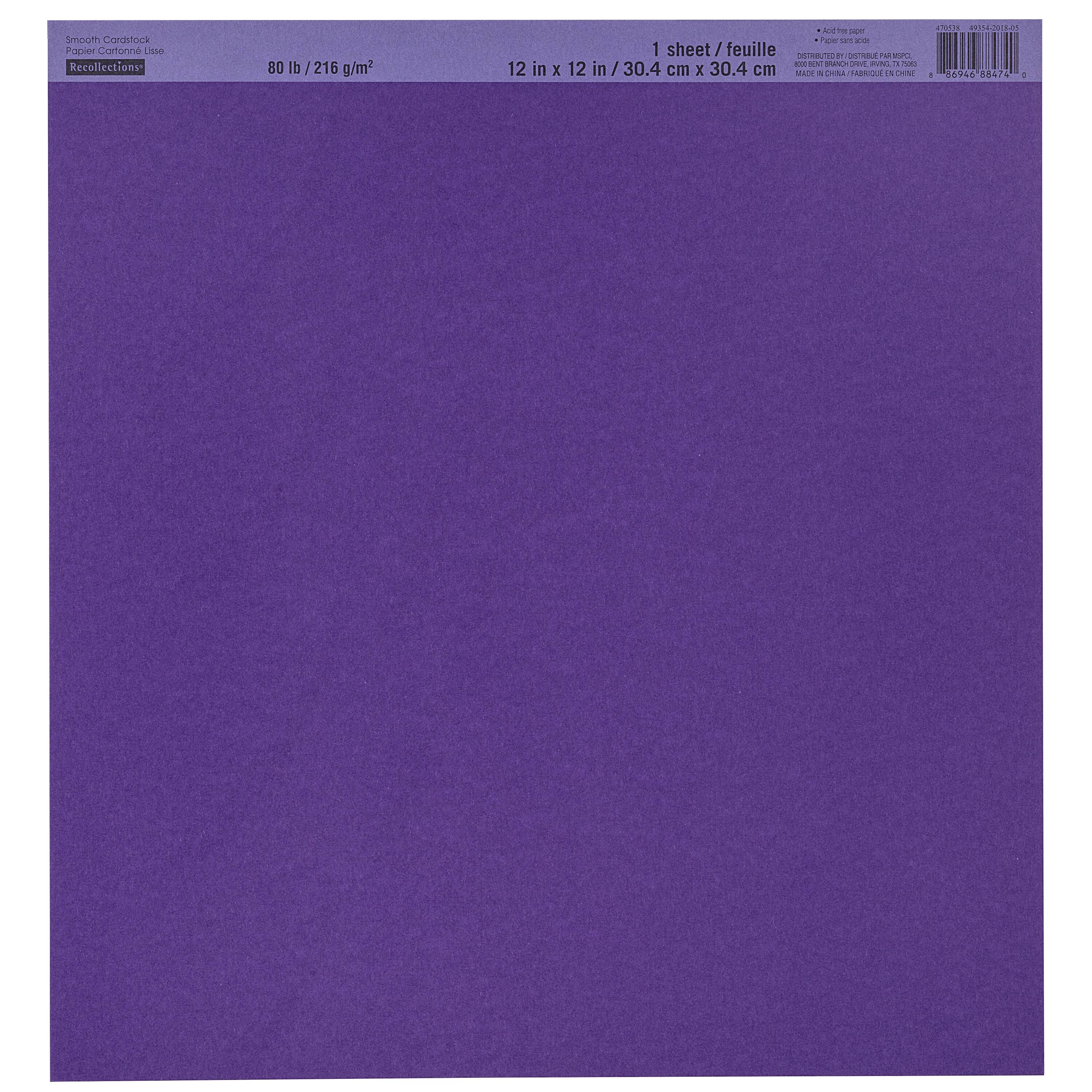 Smooth Solid Cardstock Paper by Recollections™, 12" x 12"
