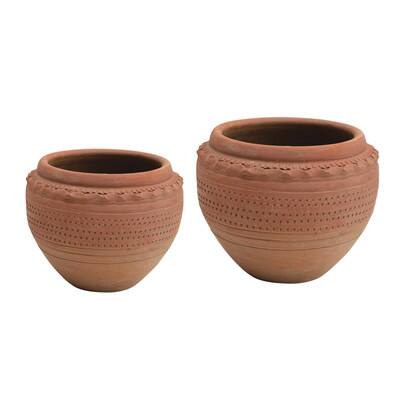 Hello Honey® 7'' Textured Terra-Cotta Pot