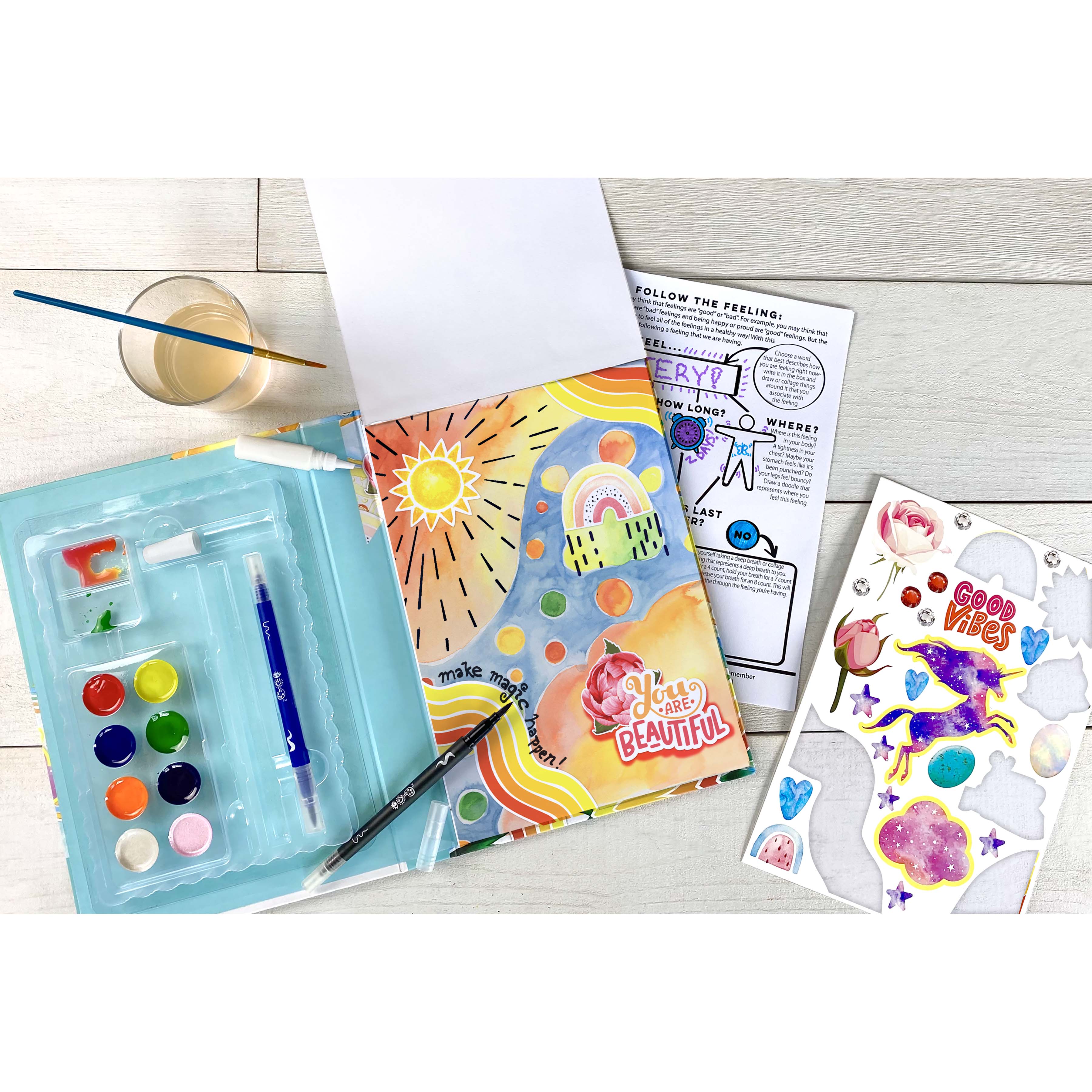 Bright Stripes Collage Visions Art Journal