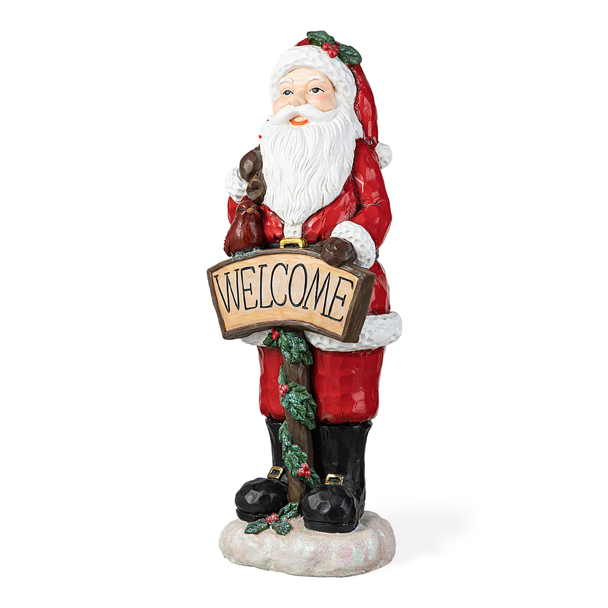 Glitzhome&#xAE; 28&#x22; Christmas Santa Porch D&#xE9;cor