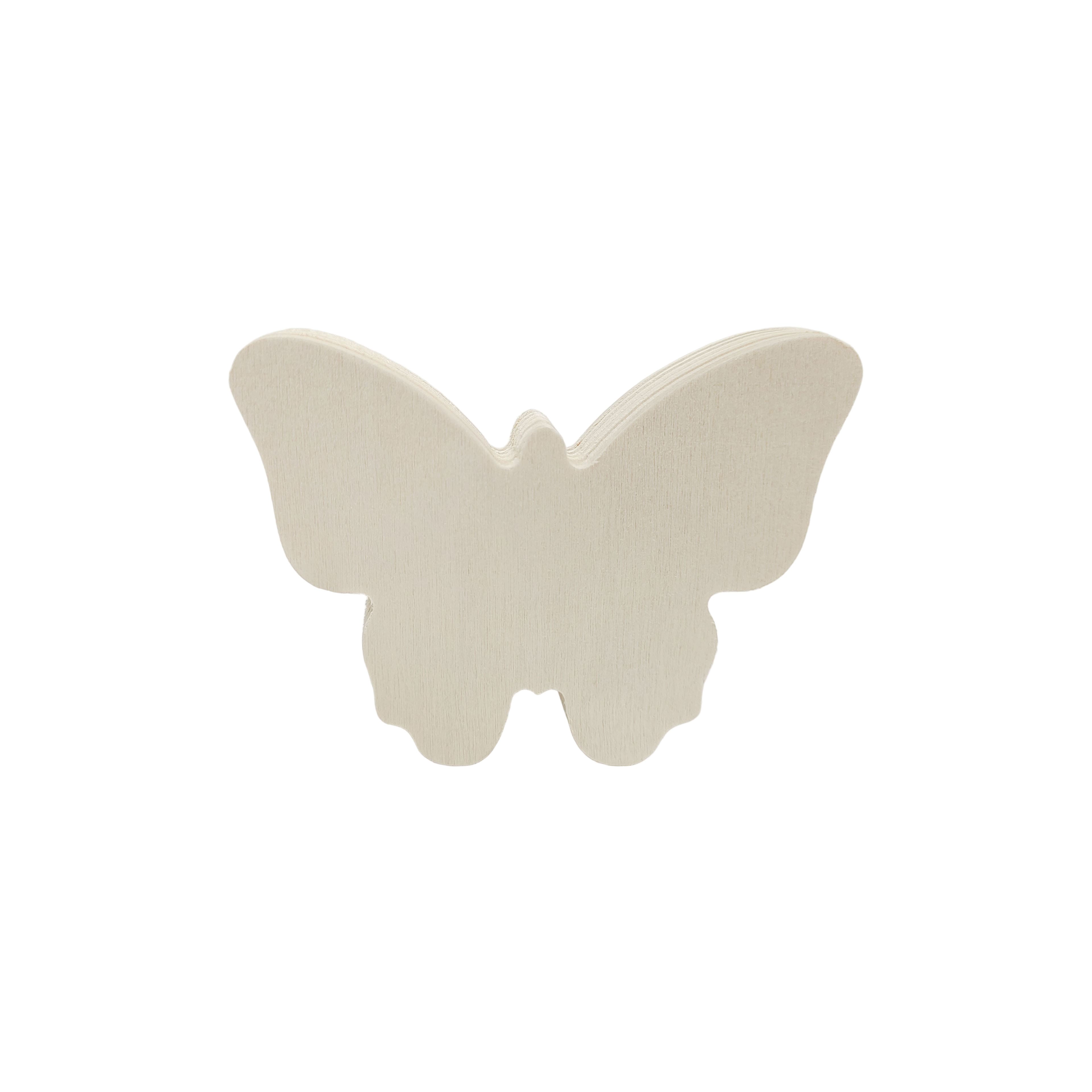 3.5" Unfinished Wood Butterfly Shape by Make Market®