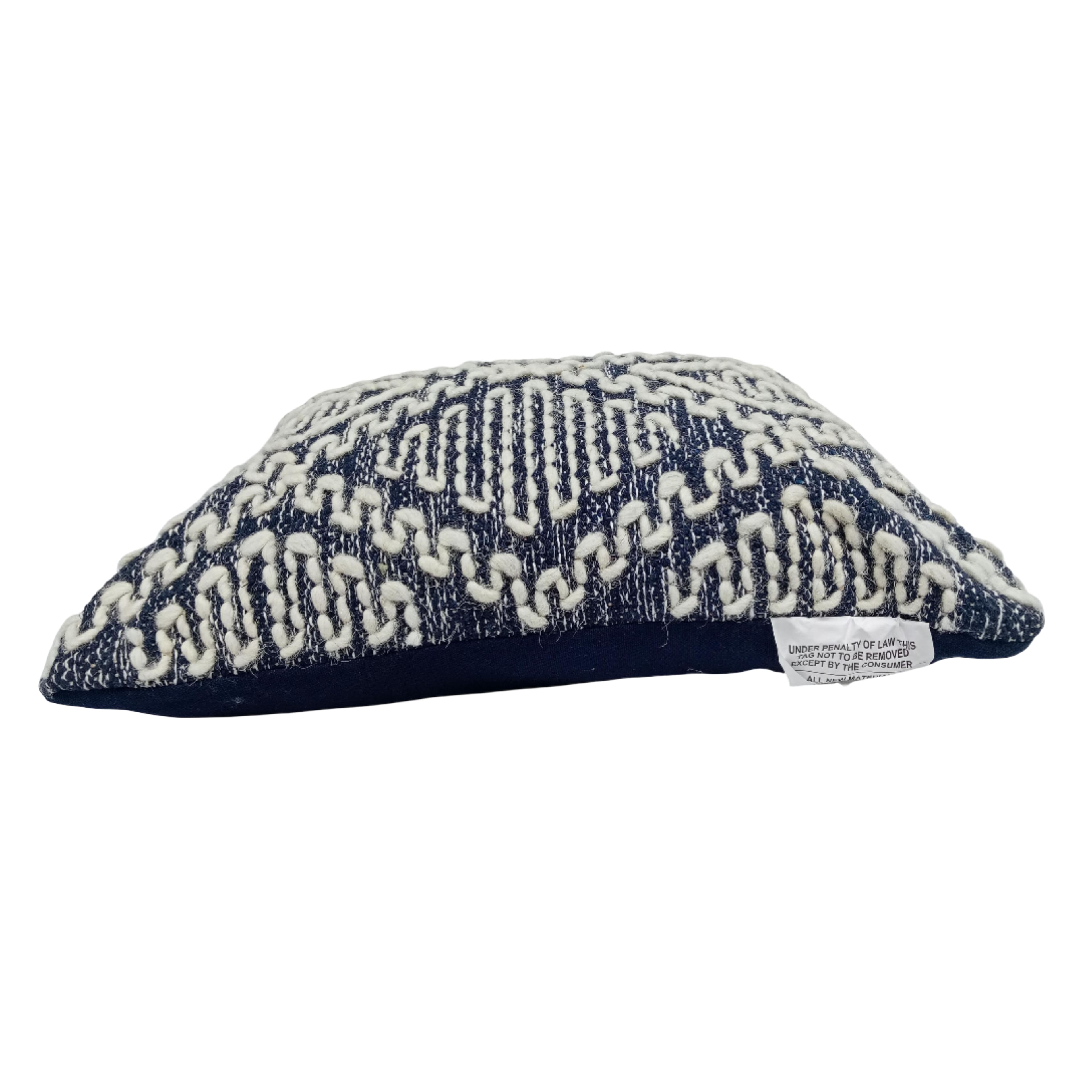 13&#x22; x 18&#x22; Navy &#x26; Ivory Diamond Handloom Throw Pillow by Ashland&#xAE;