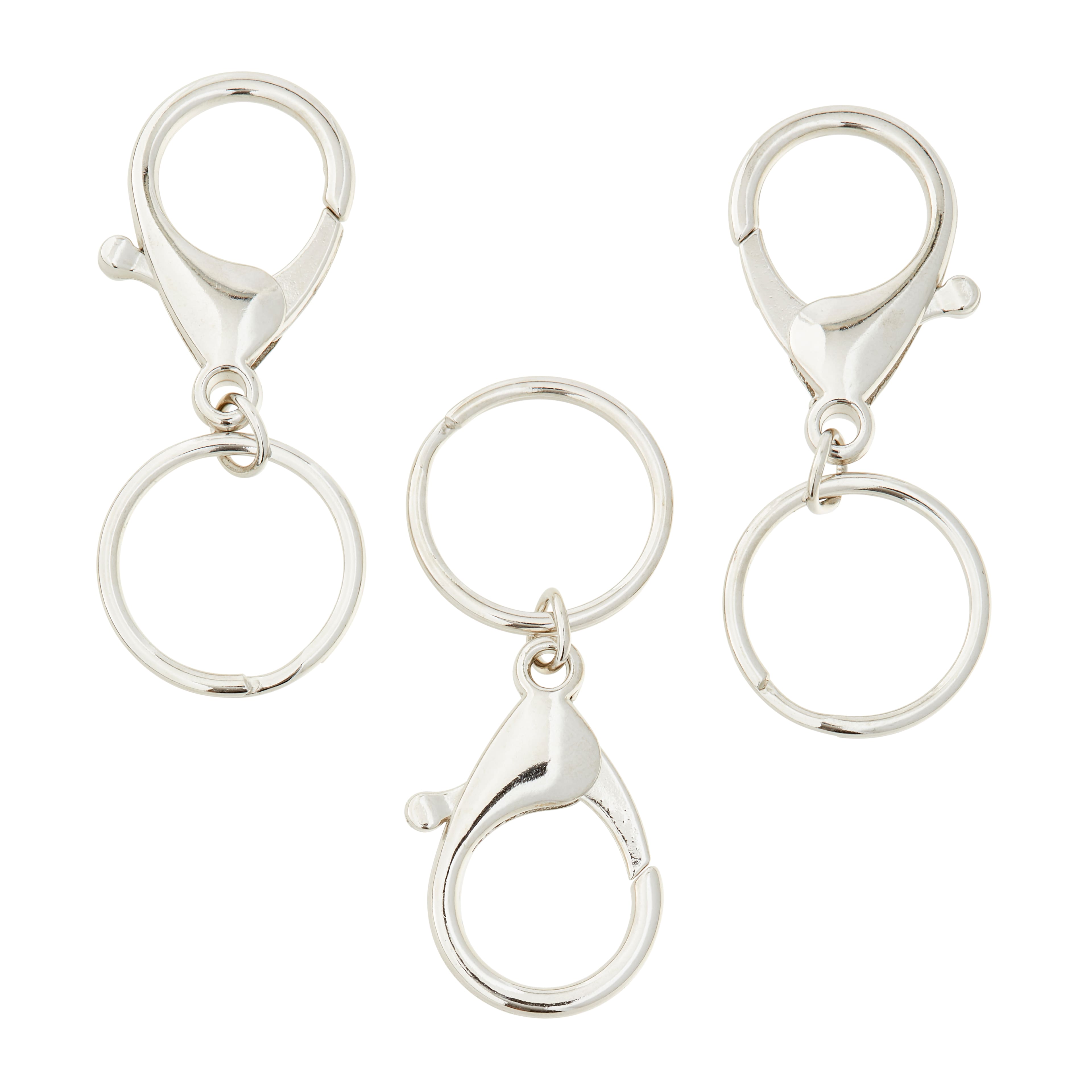 Premium Metals Rhodium Keyring Lobsters by Bead Landing™