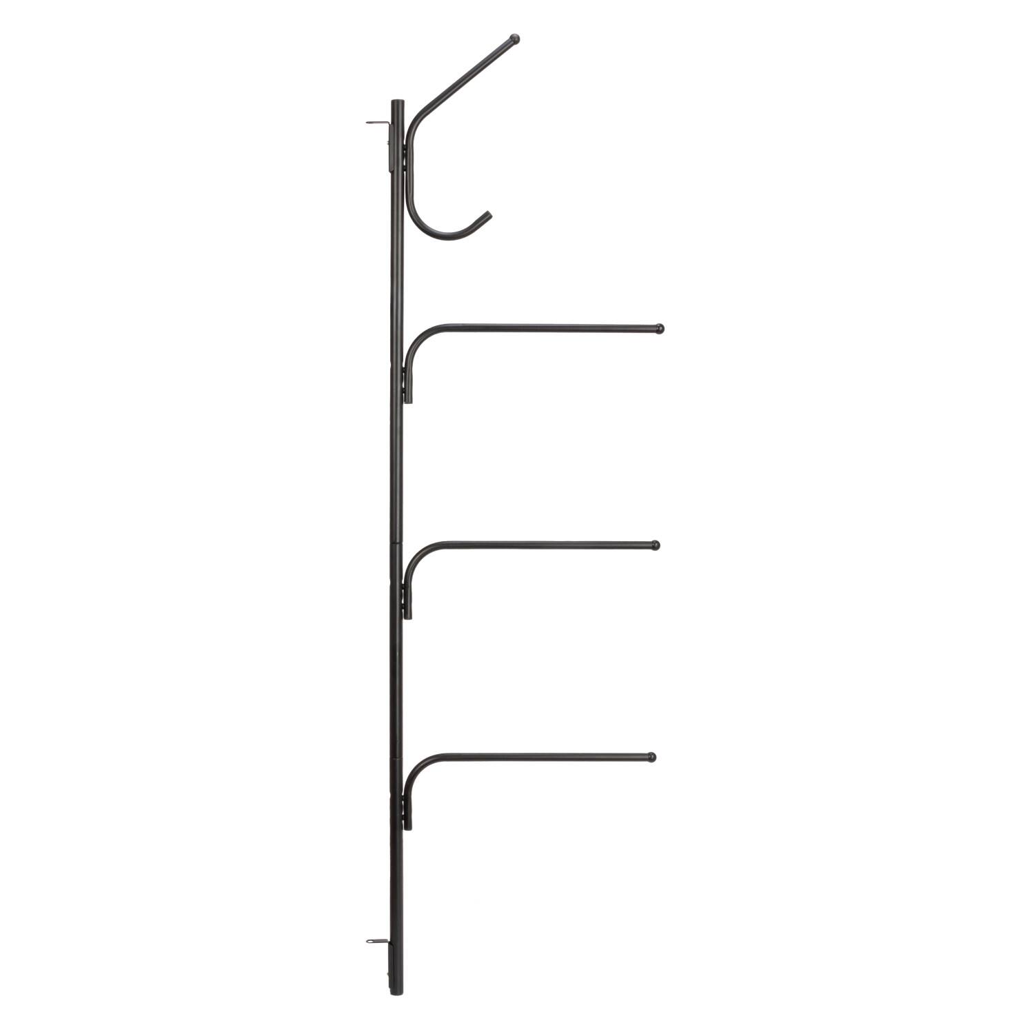 Hinge-It Clutterbuster 74" Steel Valet Family Towel Bar