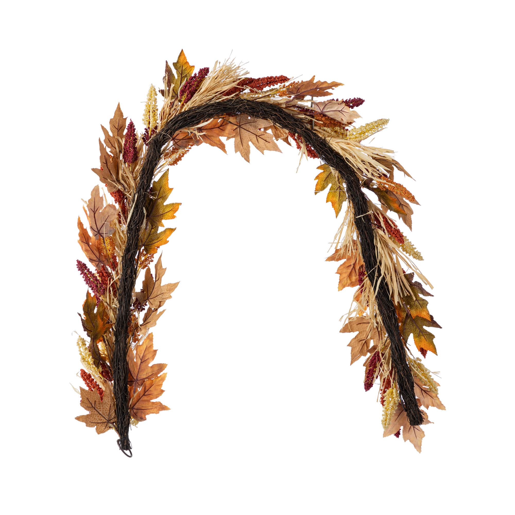 Glitzhome&#xAE; 72&#x22; Fall Multi-Colored Sorghum Garland