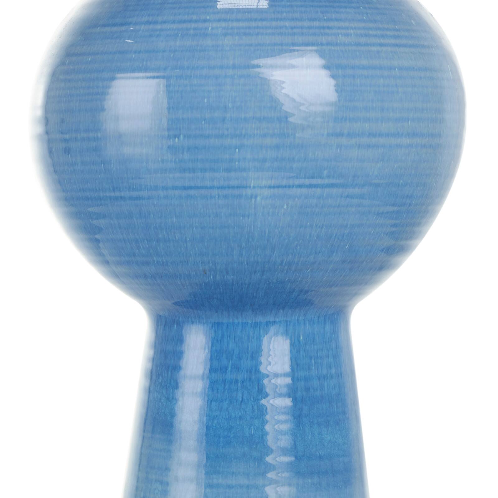 21&#x22; Blue Ceramic Bubble Inspired Ombre Vase