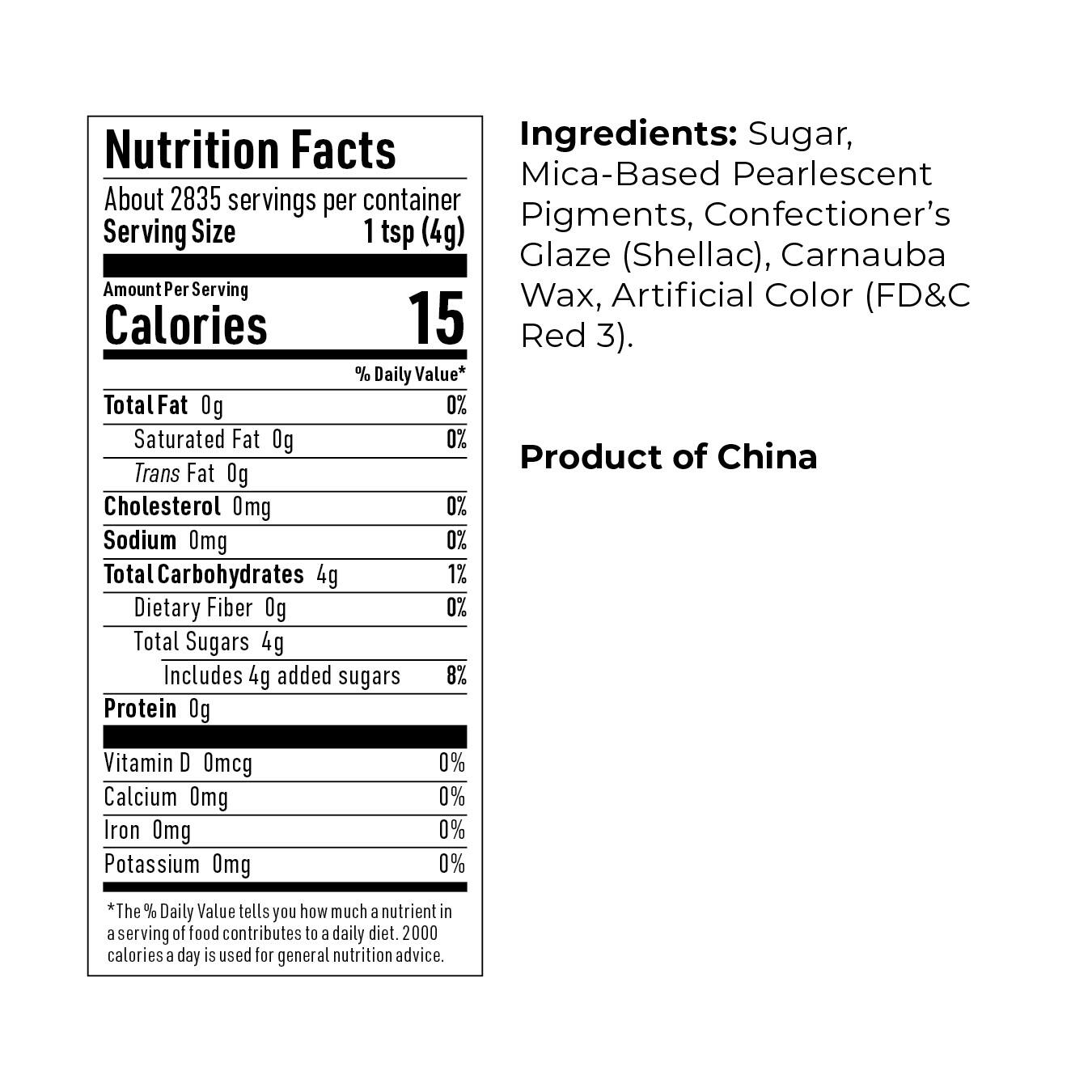 AC Food Crafting 6 Mesh Bulk Pearlized Sanding Sugar Sprinkles, 25lb.