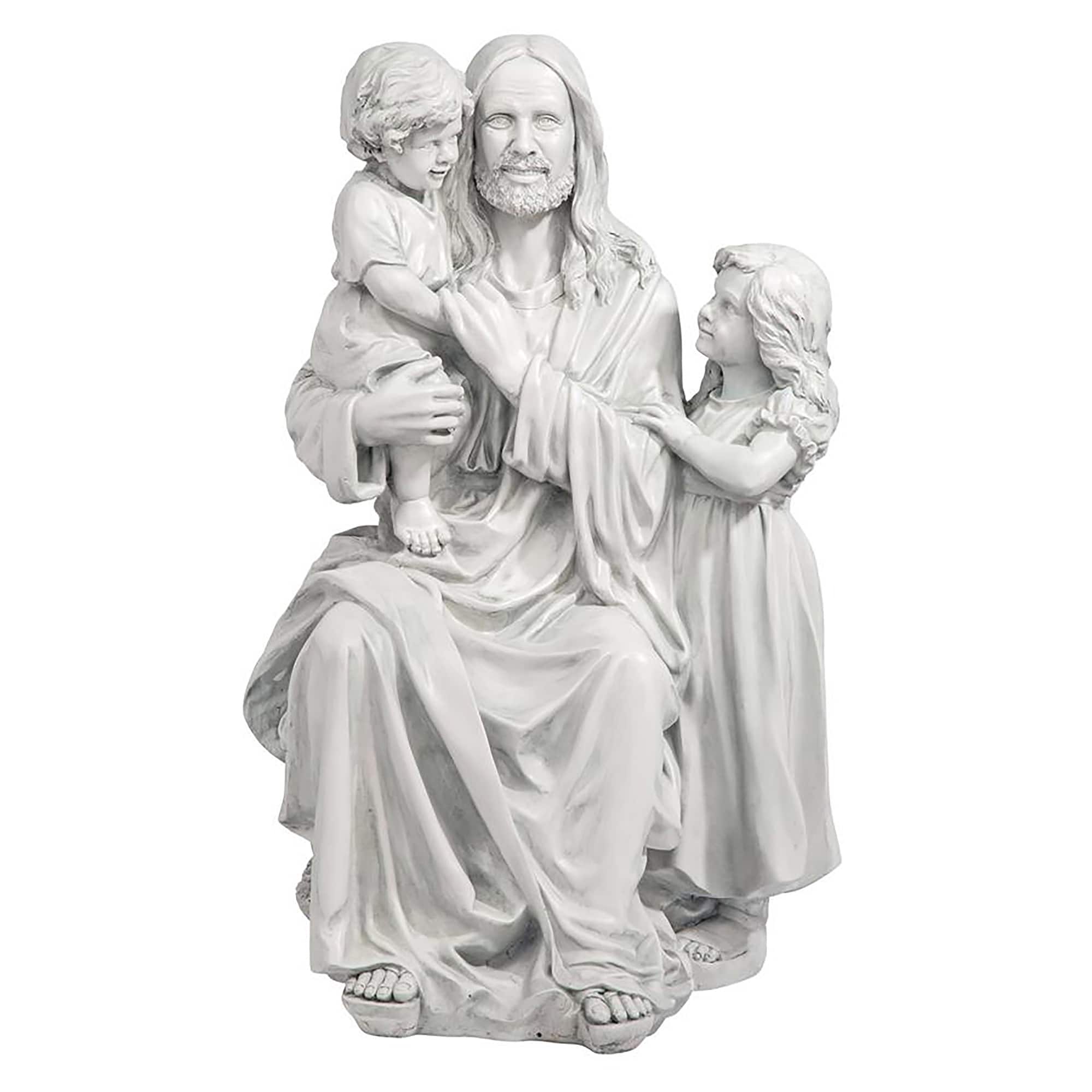Design Toscano 28&#x22; Jesus Loves the Little Children Garden Sculpture