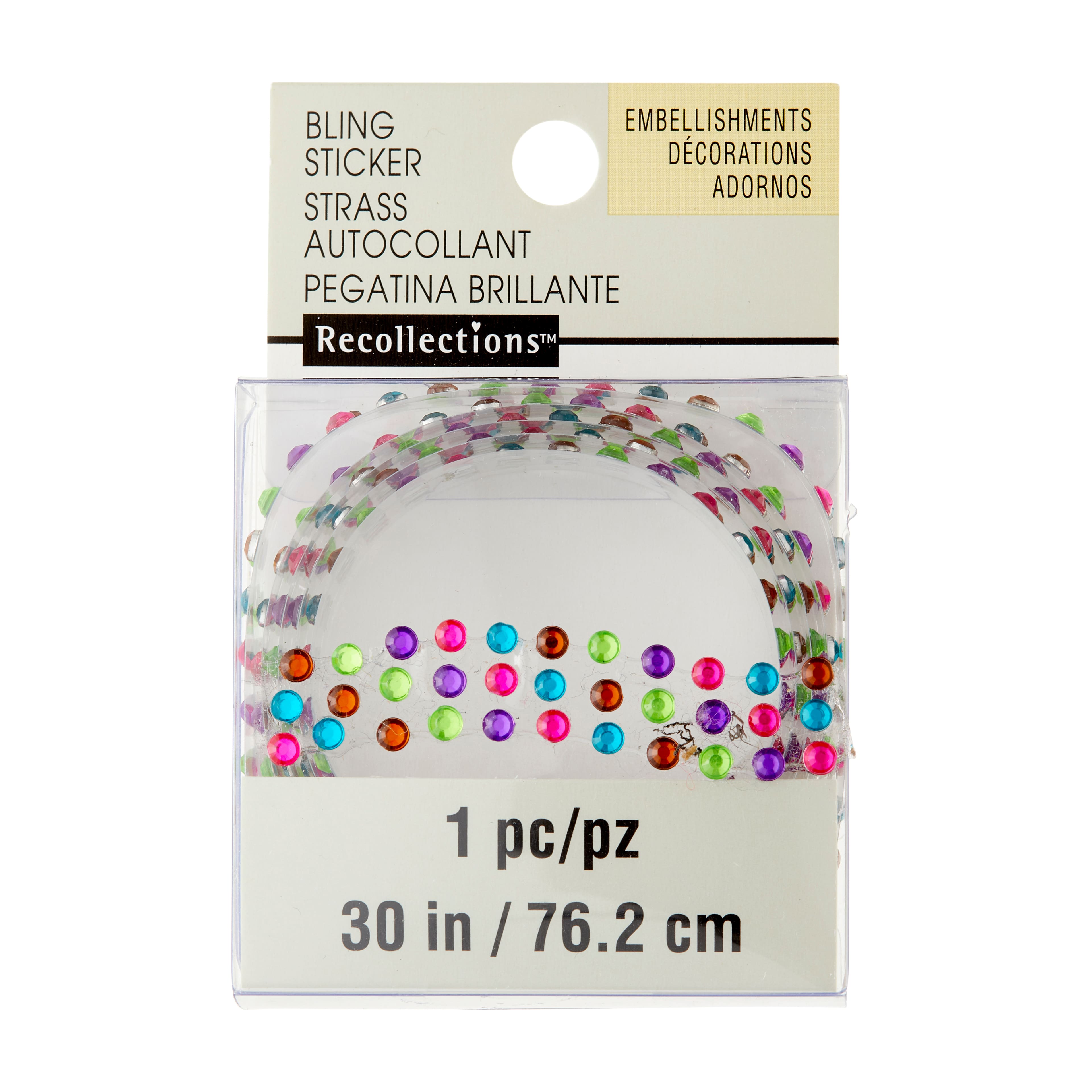 12 Pack: Double Row Rhinestones Stickers by Recollections™ Bling on a Roll™