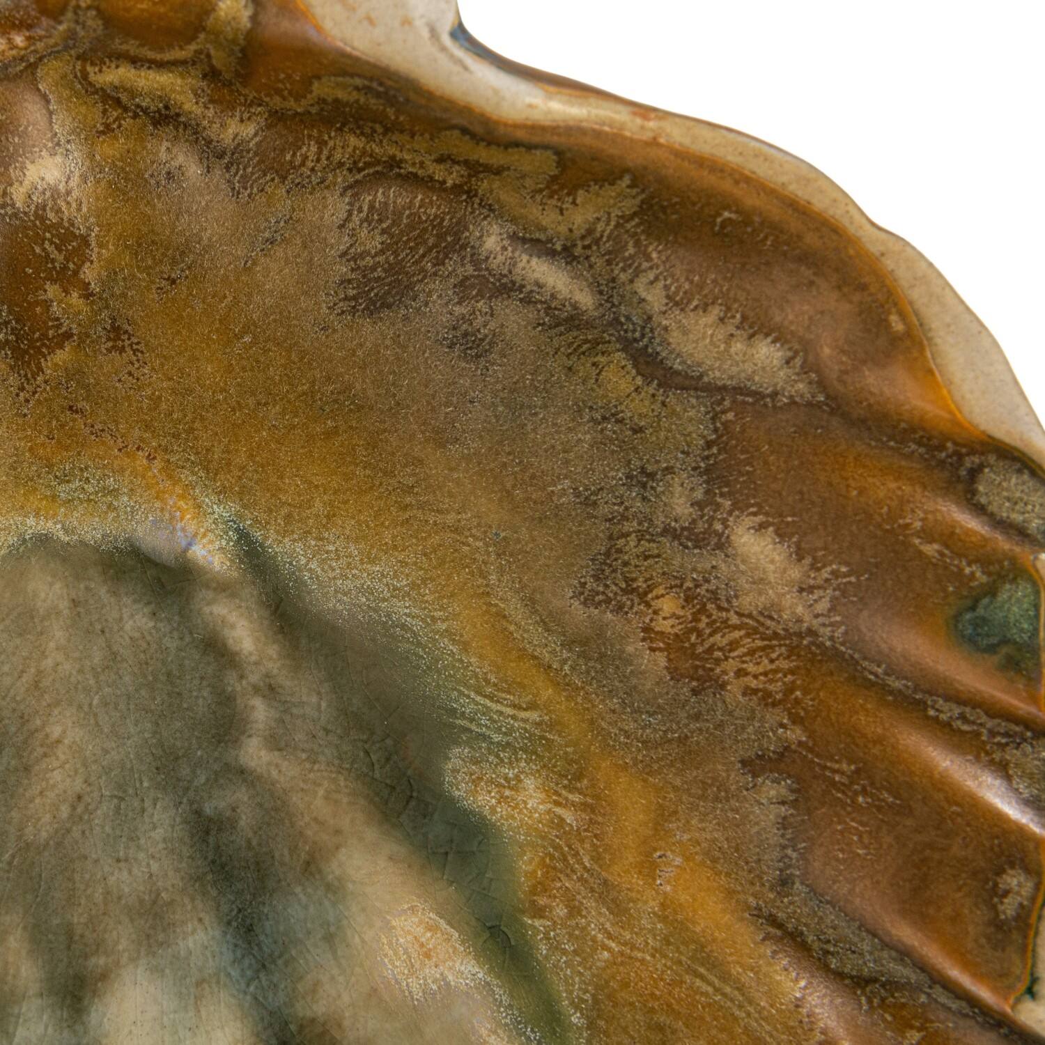 Hello Honey® 6" Sea Shell Dish with Reactive Crackle Glaze, 4ct.