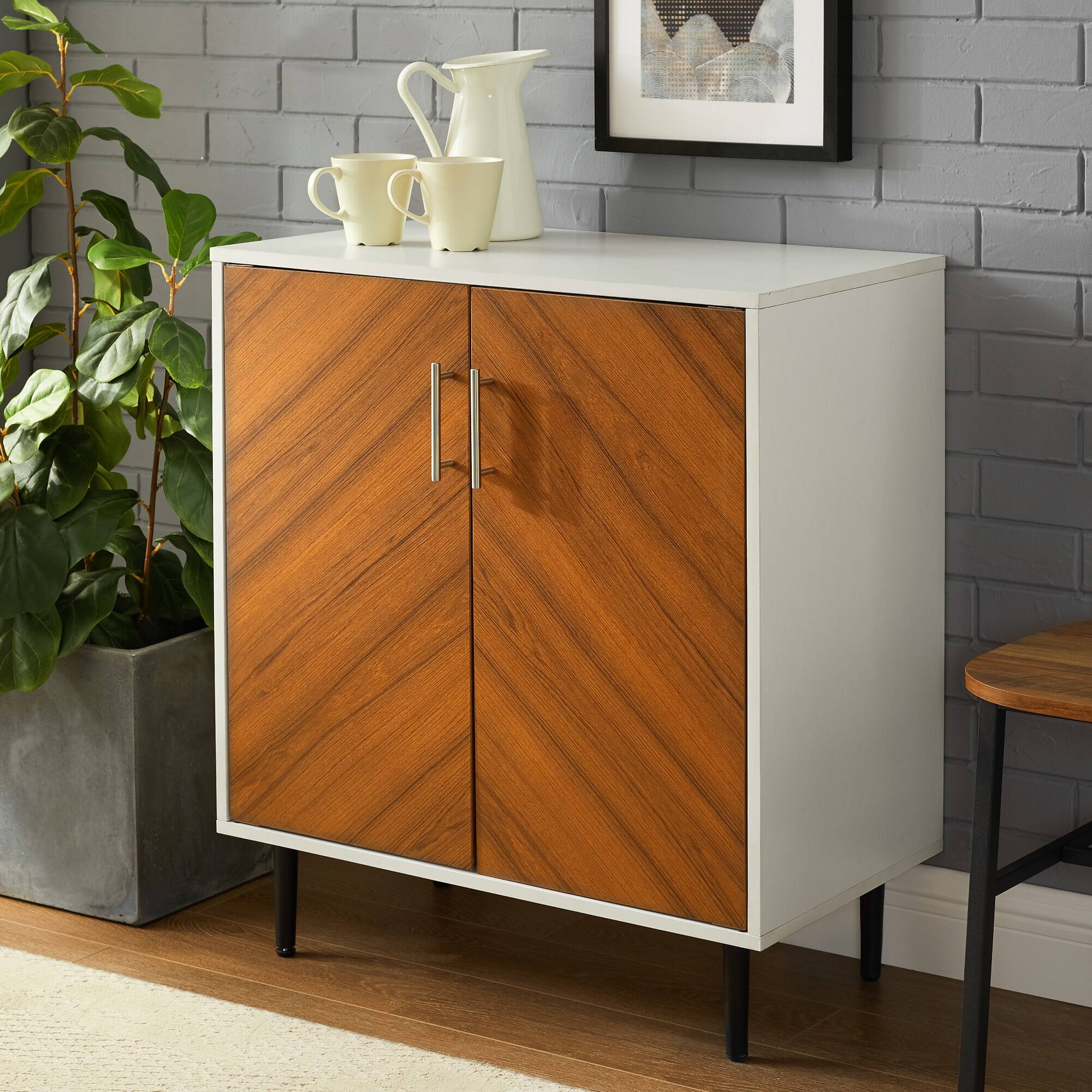walker edison 28 modern bookmatch accent cabinet