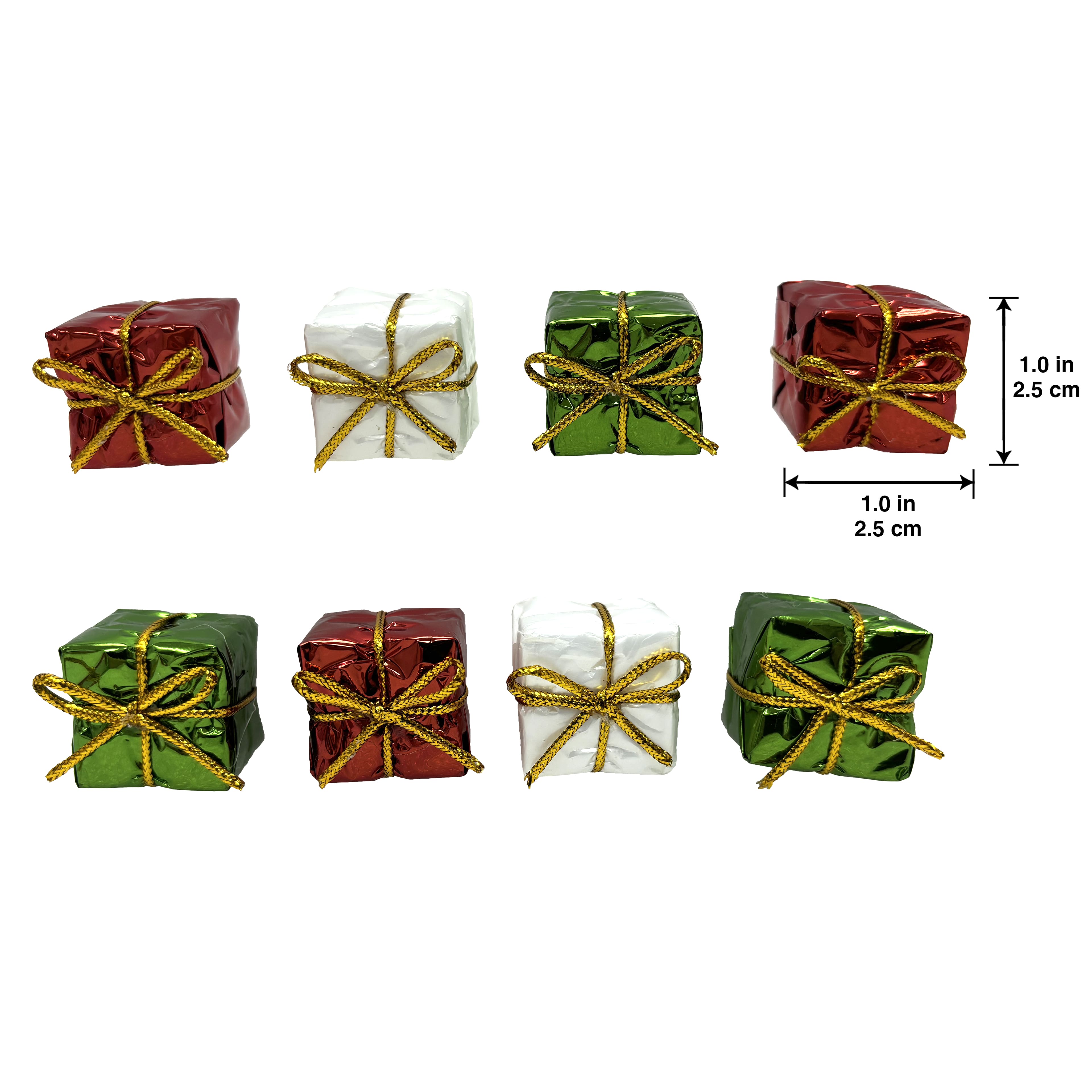 Mini Red, Green &#x26; White Gift Decorations by Ashland&#xAE;