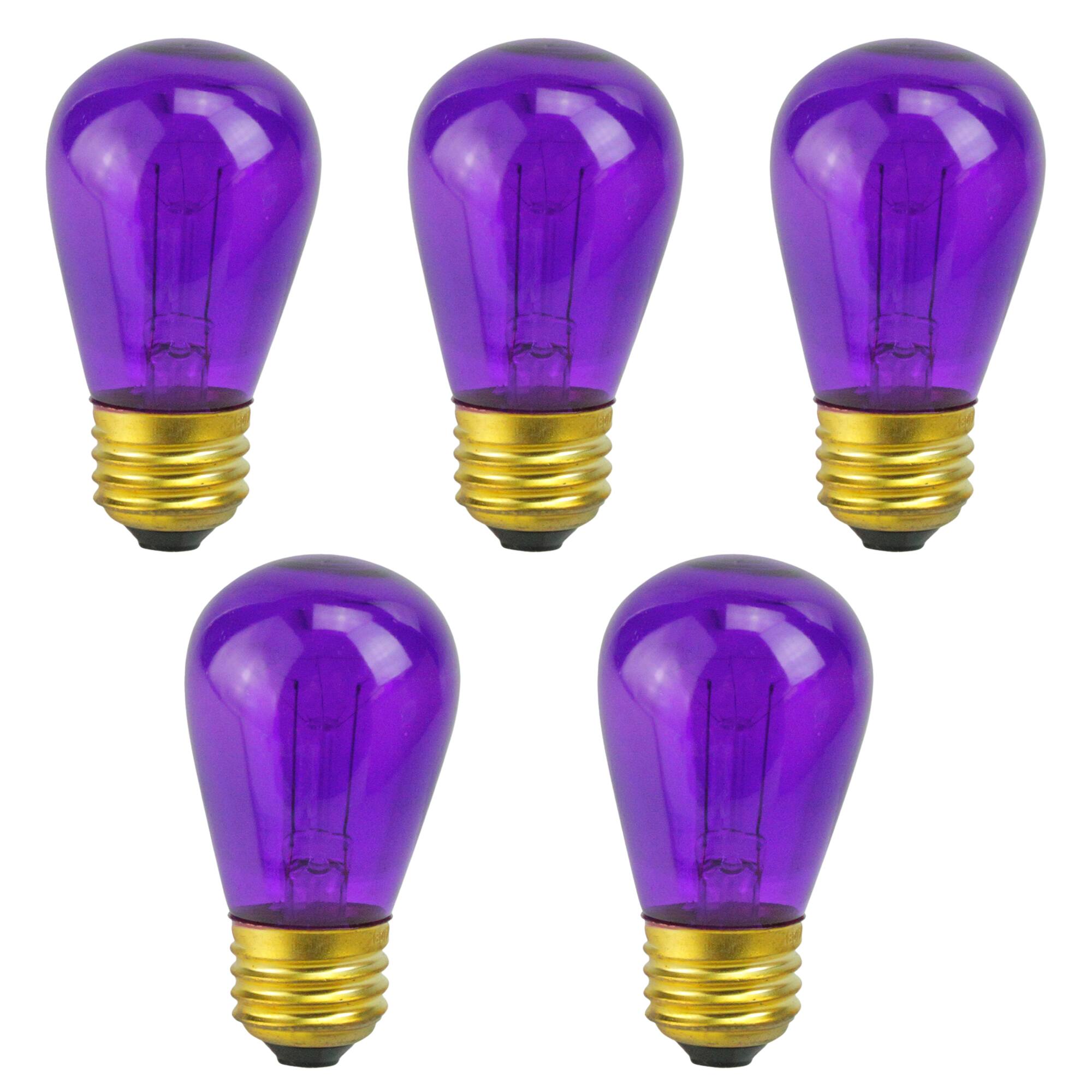 Transparent Incandescent S14 Replacement Christmas Bulbs, 25ct.