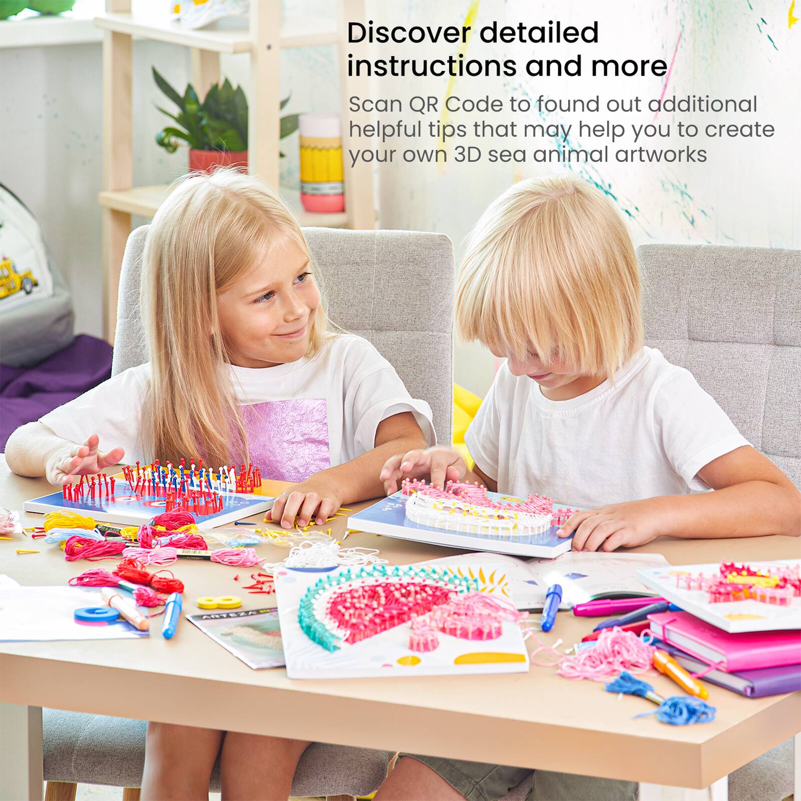 Arteza® Kids Sea Animals String Art Set