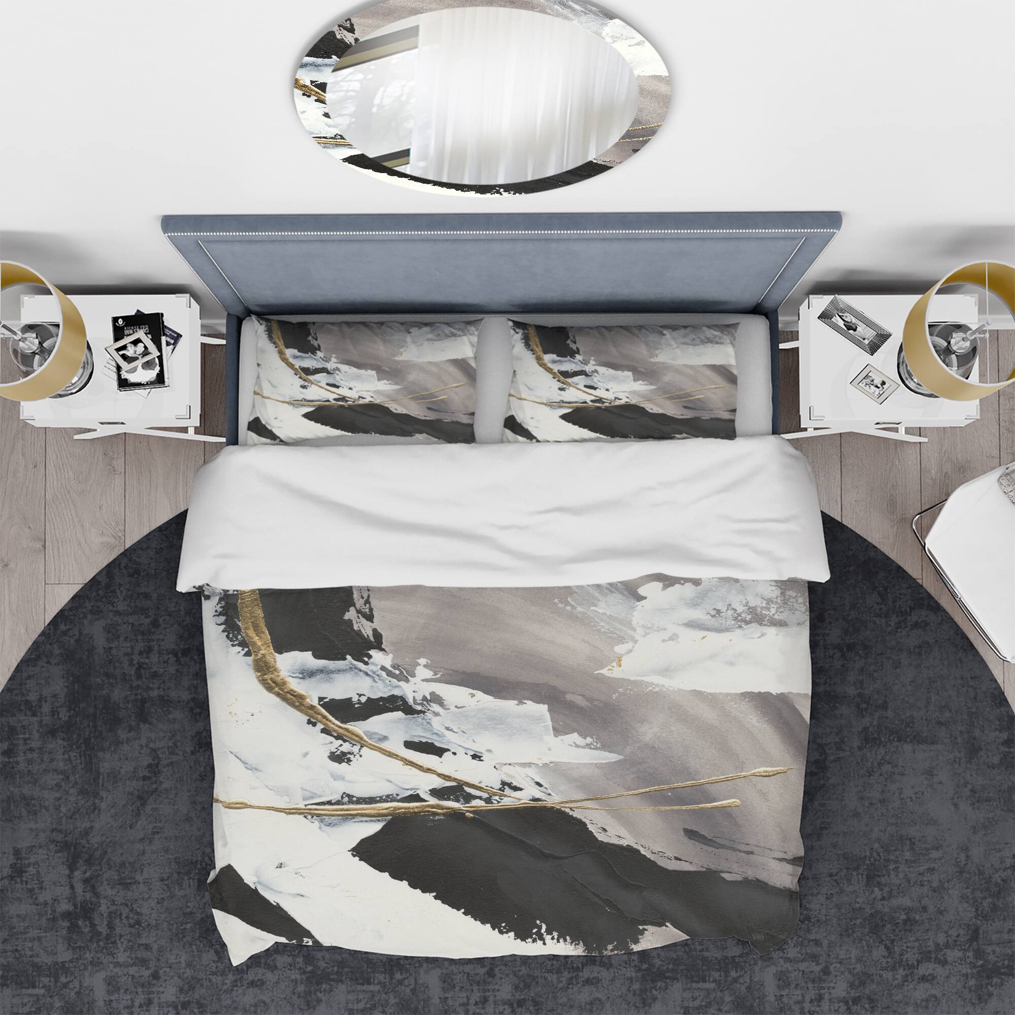 Designart &#x27;Glam Printed Arcs II&#x27; Glam Bedding Set - Duvet Cover &#x26; Shams