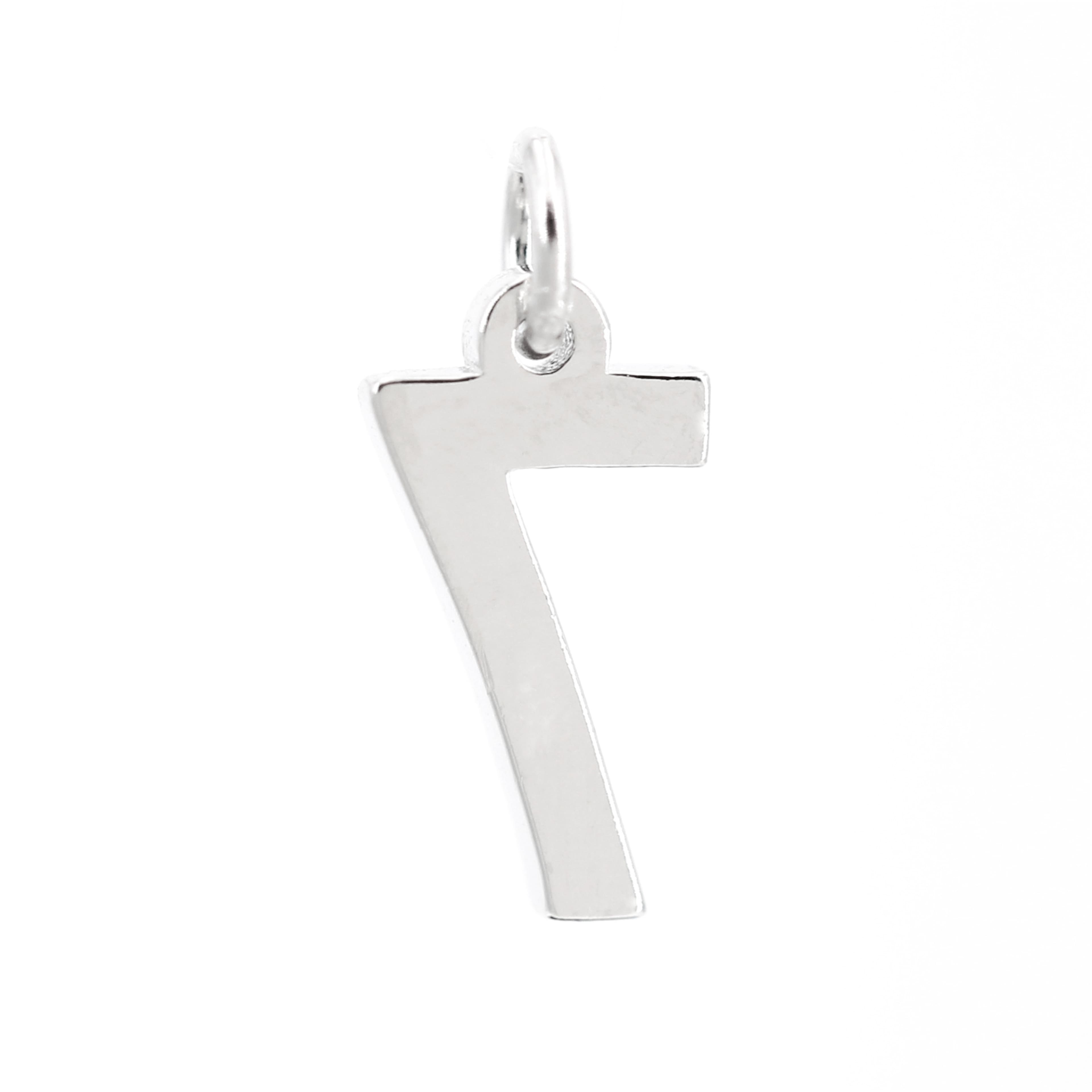 12 Pack: Sterling Silver Number Charm by Bead Landing™