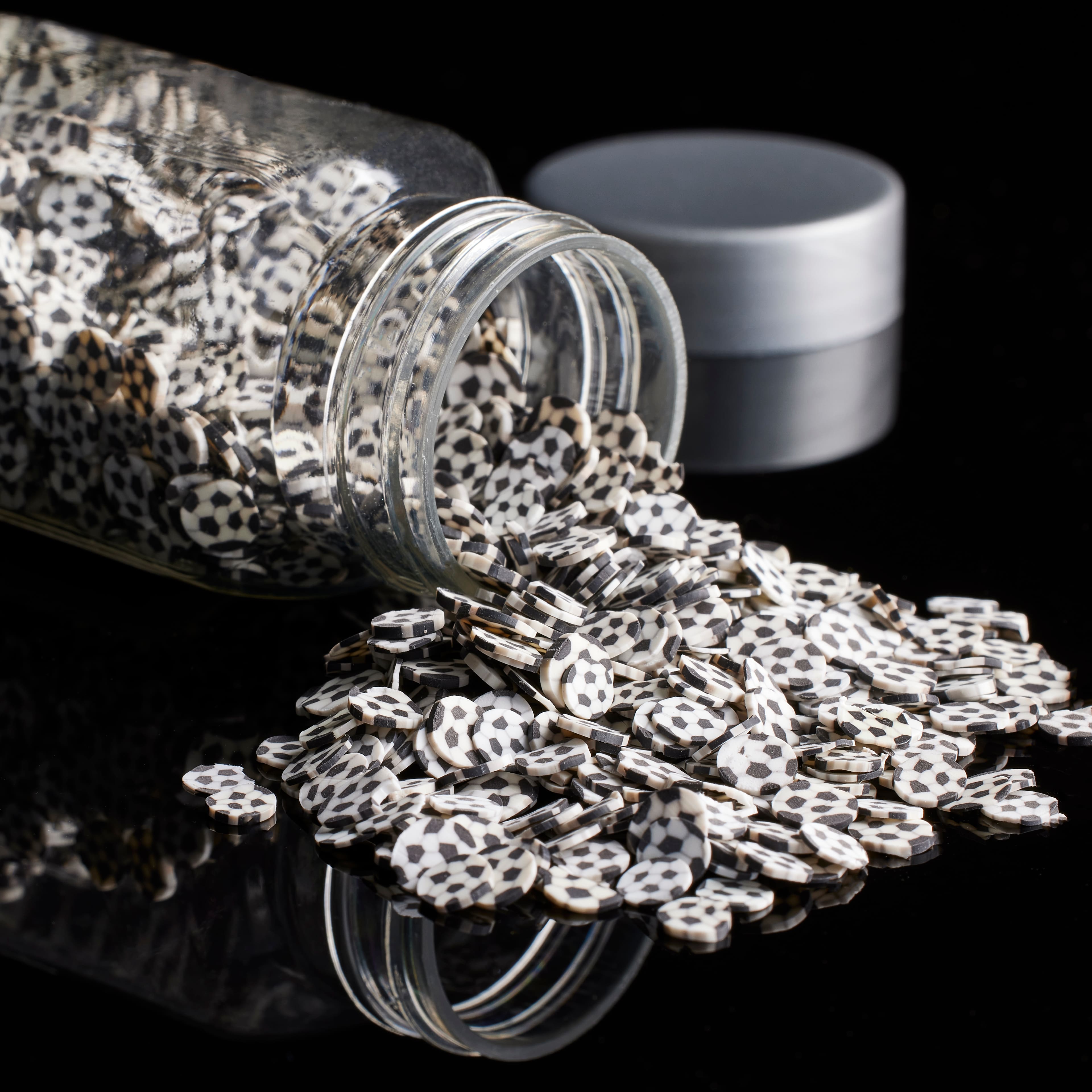 12 Pack: Soccer Ball Specialty Glitter Shapes by Recollections™