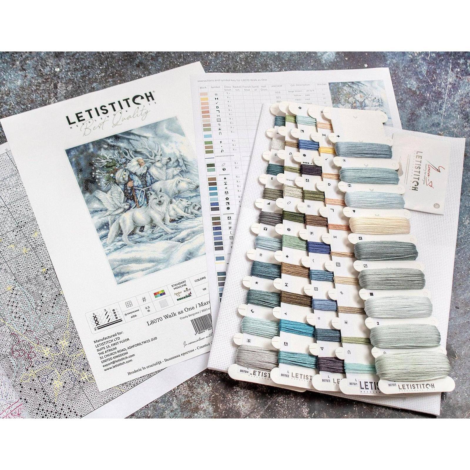 LetiStitch Walk as One Counted Cross Stitch Kit