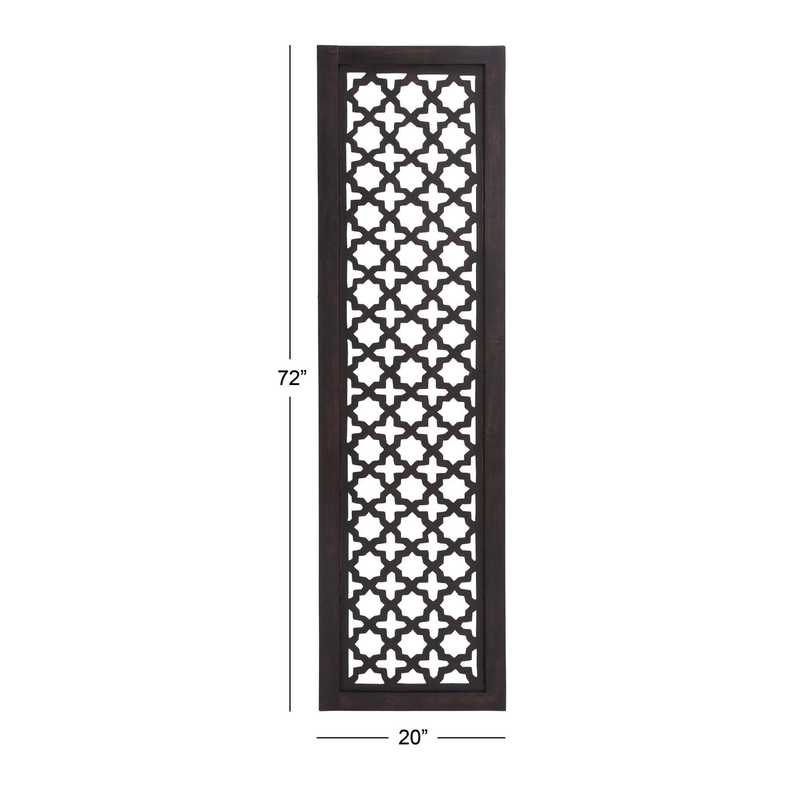 Black Traditional Ornamental Wood Wall Decor, 72" x 20"