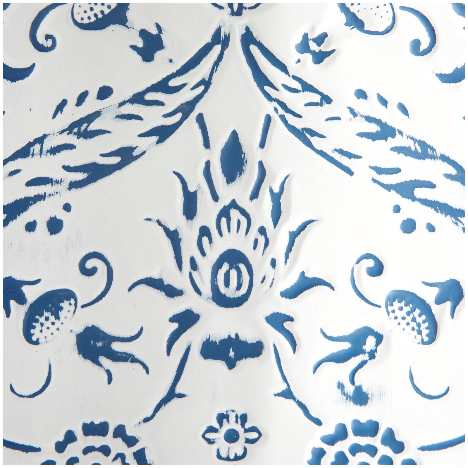 The Novogratz White Metal Floral Wall Decor with Embossed Details Set of 3 10", 31"