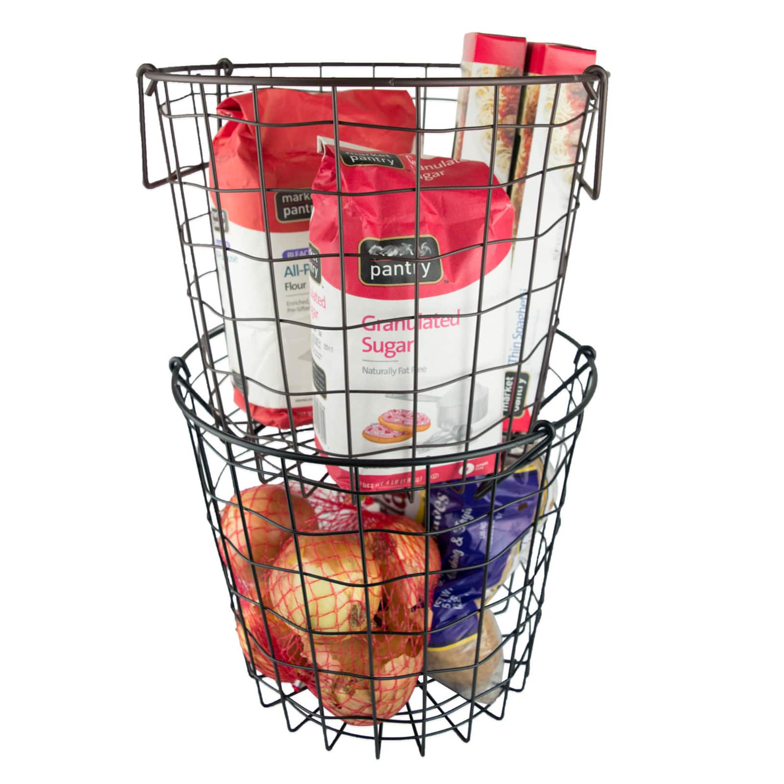 DII&#xAE; 10&#x22; Black Round Metal Basket