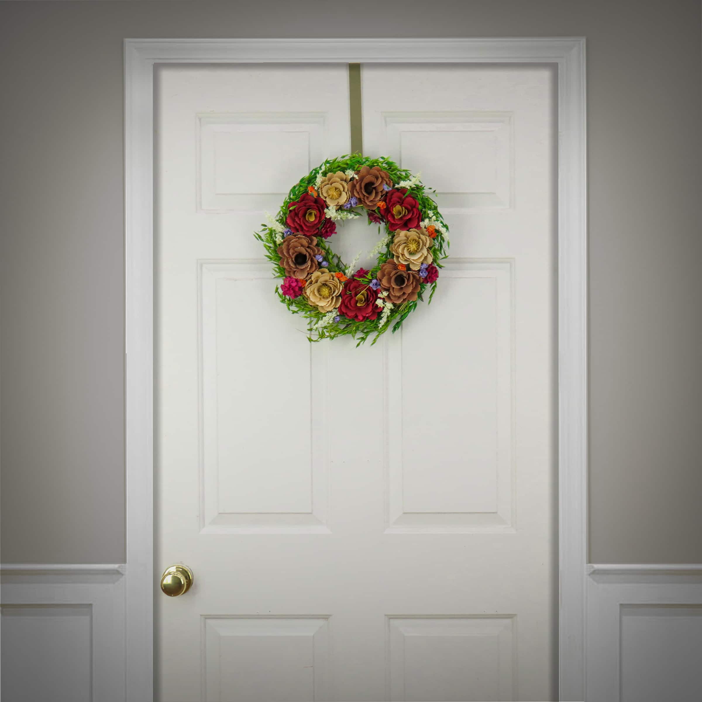 17&#x22; Spring Blooms Floral Wreath