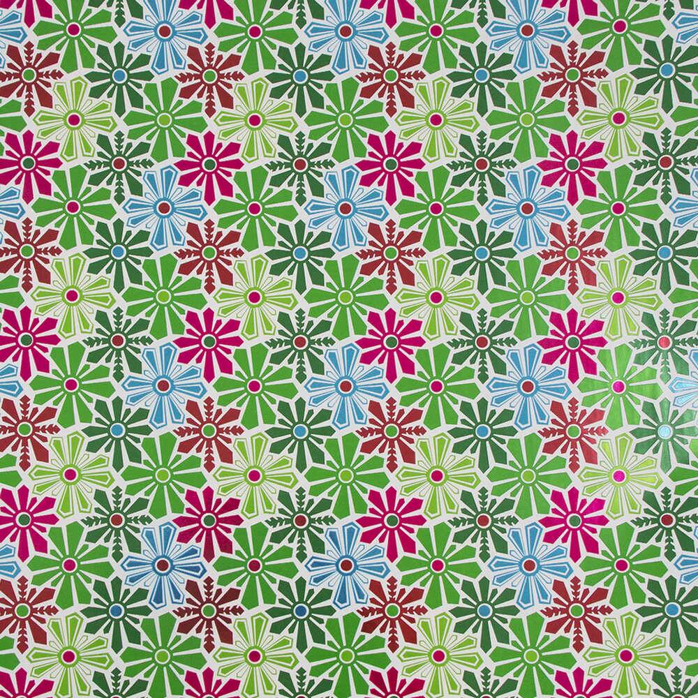 JAM Paper Holiday Snowflake Flowers Gift Wrap