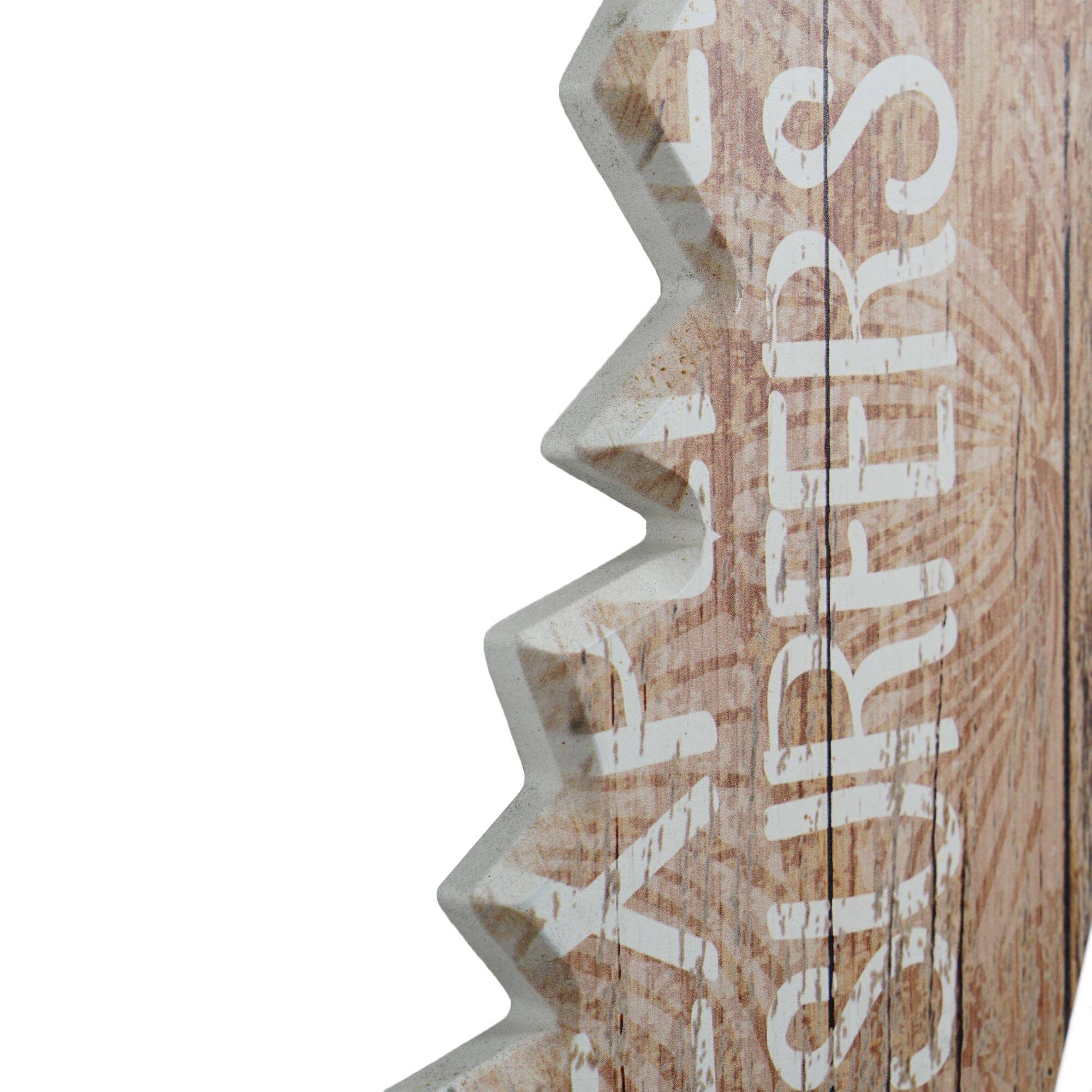 Big Kahuna Surf Club Shark Bite Wood Surfboard Plaque Wall Sign - 60&#x22;x15&#x22;