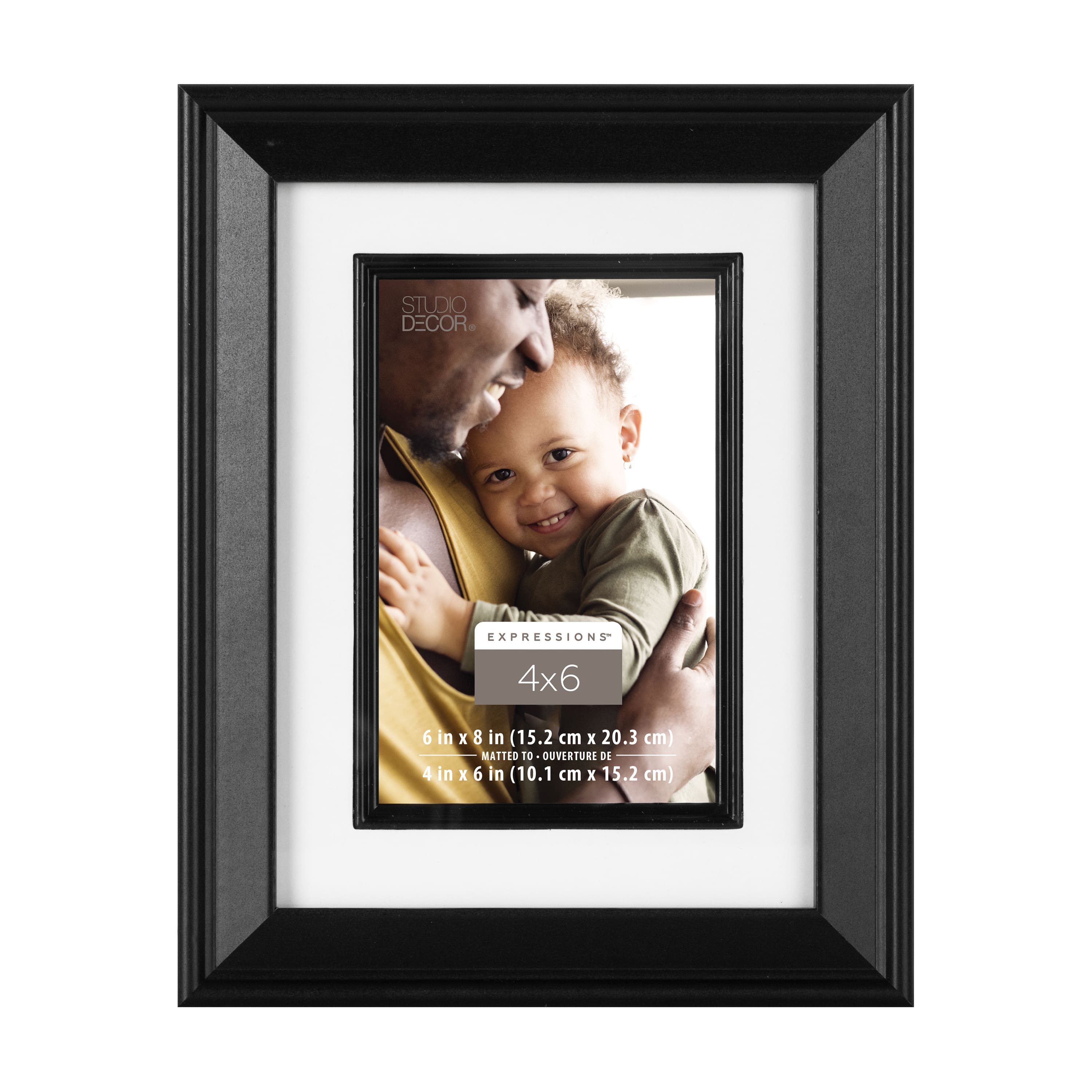 12 Pack: Black 4" x 6" Frame with Fillet Mat, Expressions™ by Studio Décor®