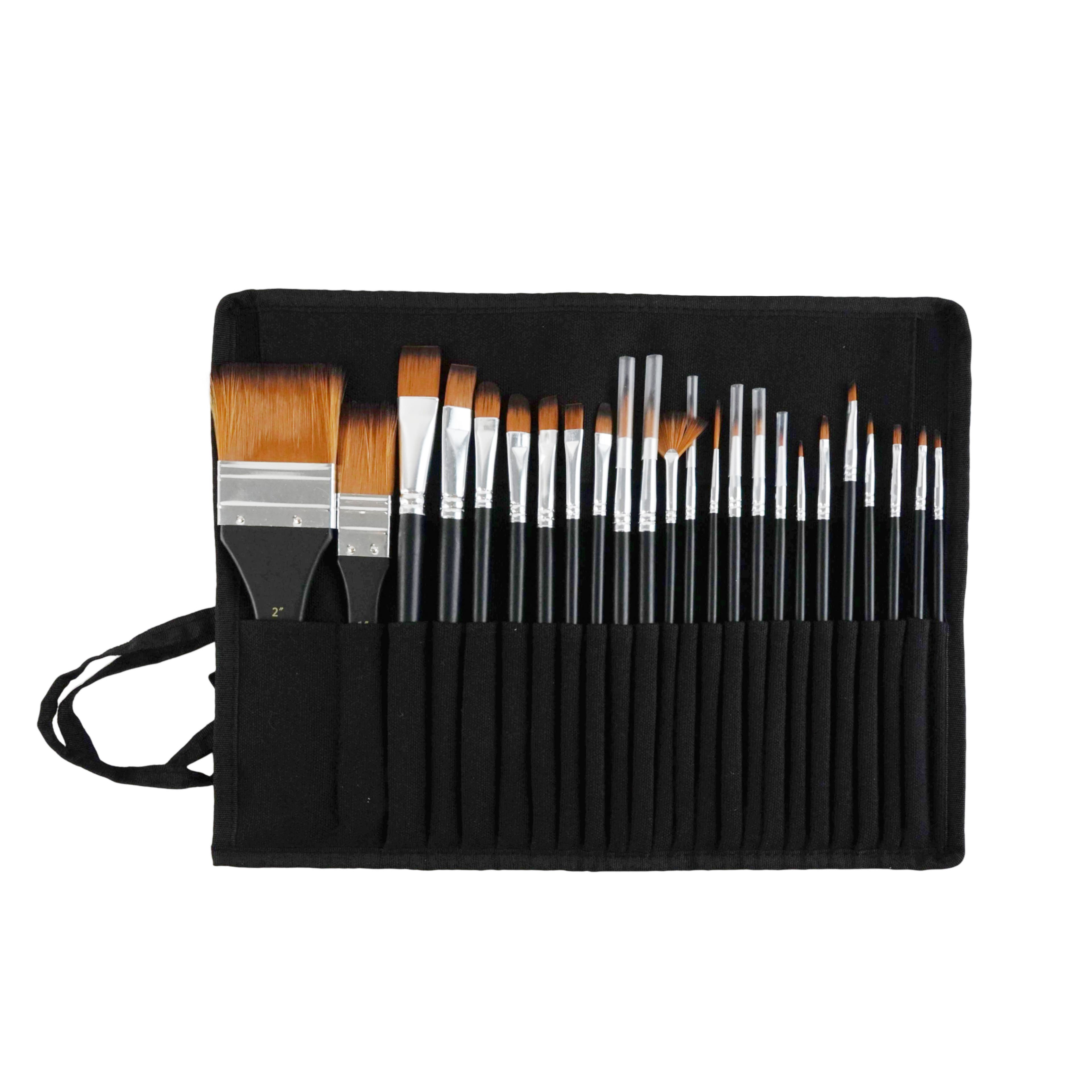 Mixed Media 25 Piece Paint Brush Set with Roller Organizer by Artist&#x27;s Loft&#xAE;