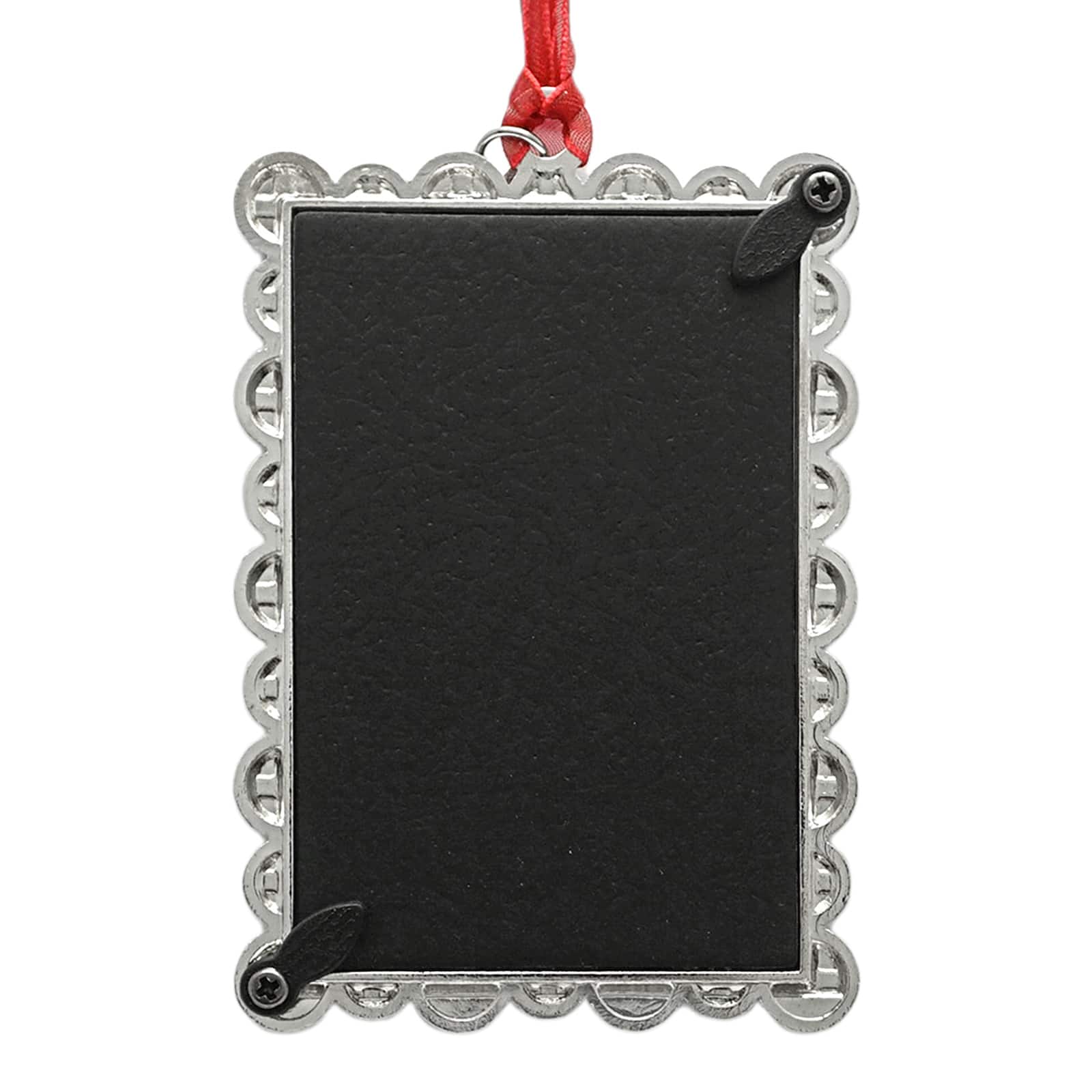 2&#x22; x 3&#x22; Silver &#x26; Red Jeweled Metal Ornament Frame by Studio D&#xE9;cor&#xAE;