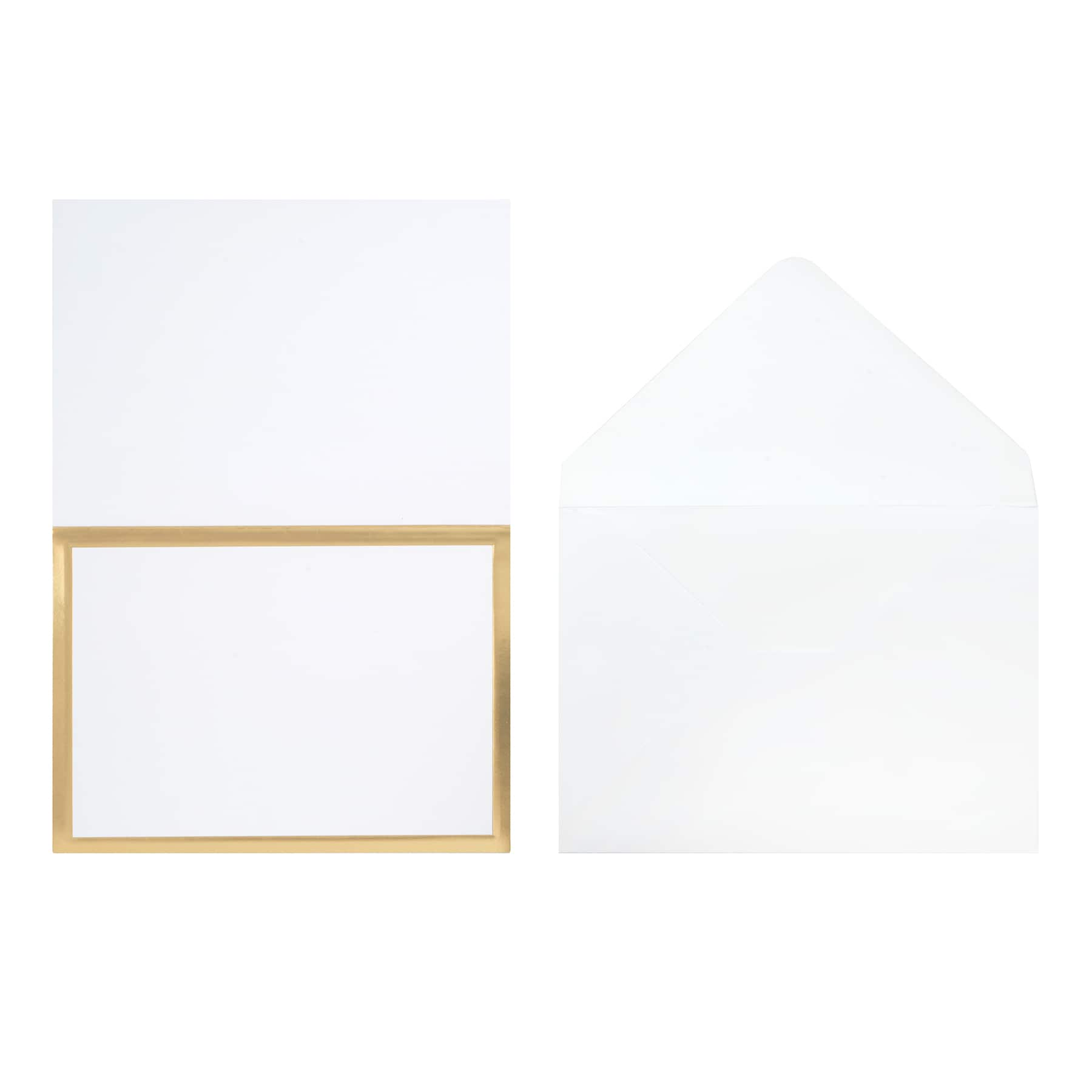 5&#x22; x 7&#x22; Gold Border Cards &#x26; Envelopes, 24ct. by Recollections&#x2122;