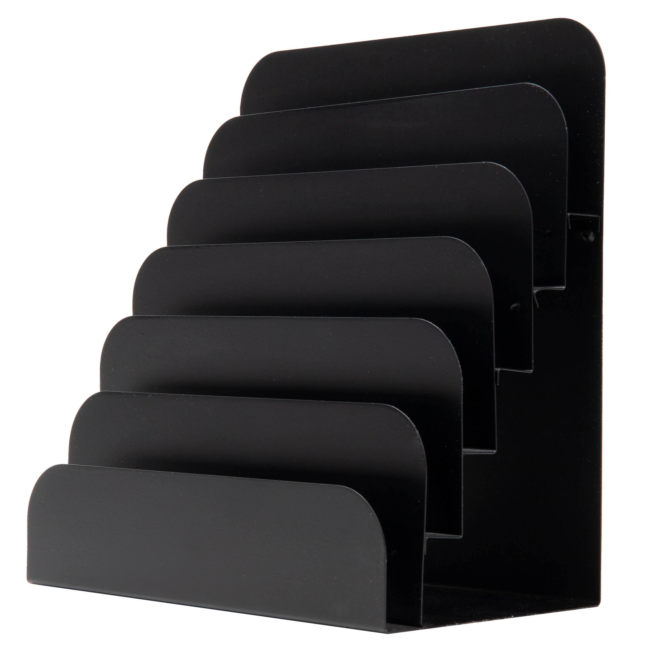 Mind Reader Black Incline Vertical Desk Organizer