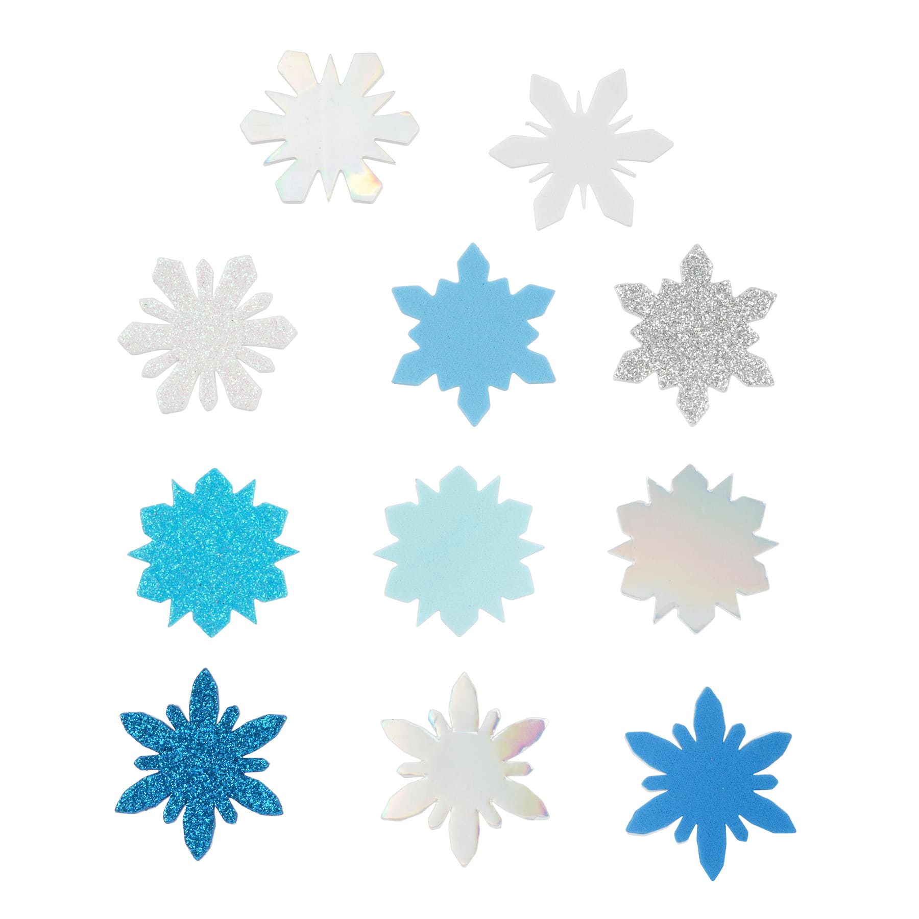 1bag/lot Glitter Winter Snowflake Christmas Tree Foam Stickers
