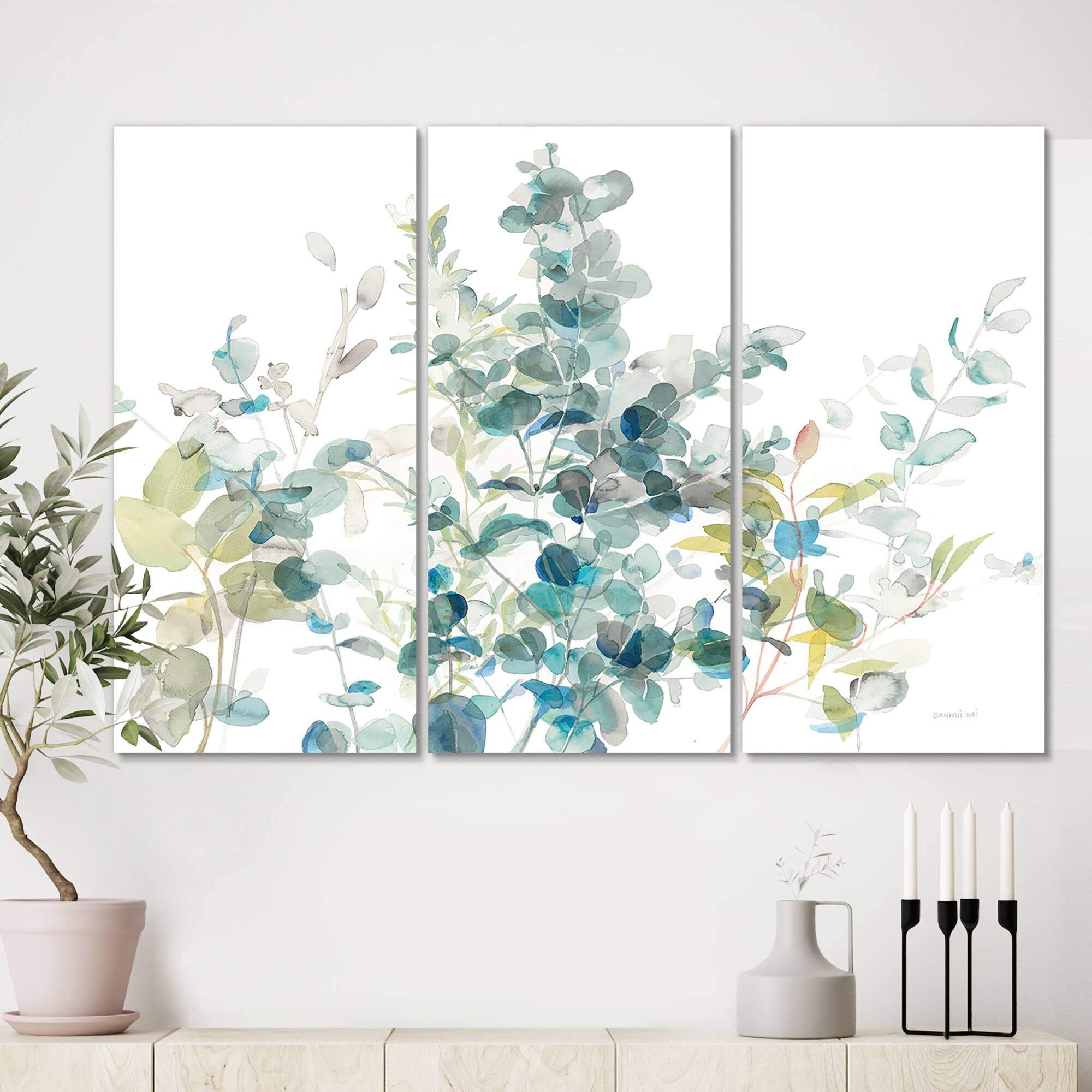 Designart - Eucalyptus Natural Element - Farmhouse Canvas Art
